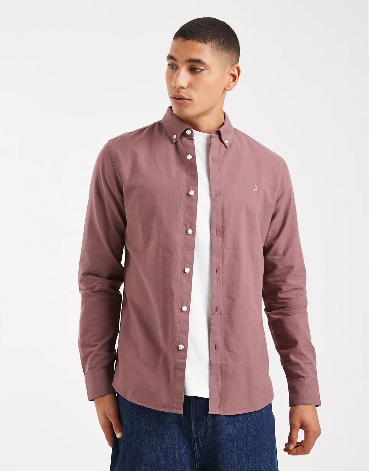 brewer long sleeve shirt in purple