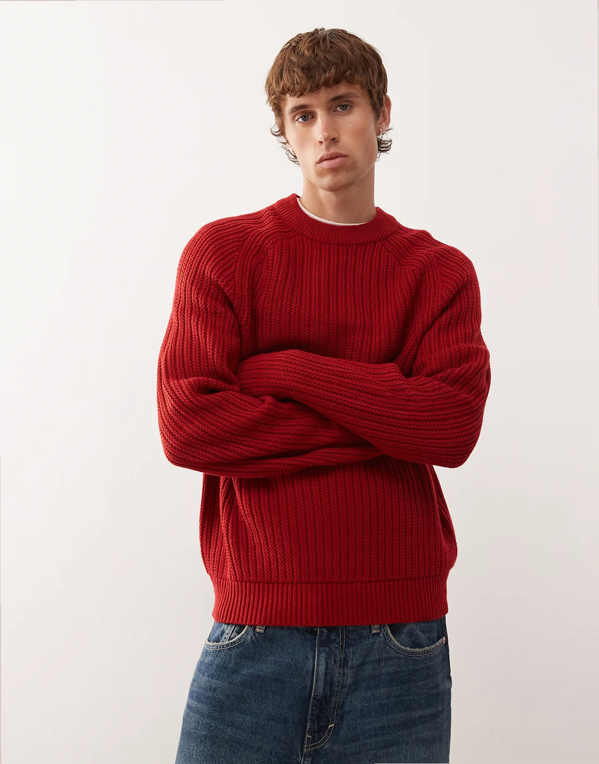 Knitted sweat red