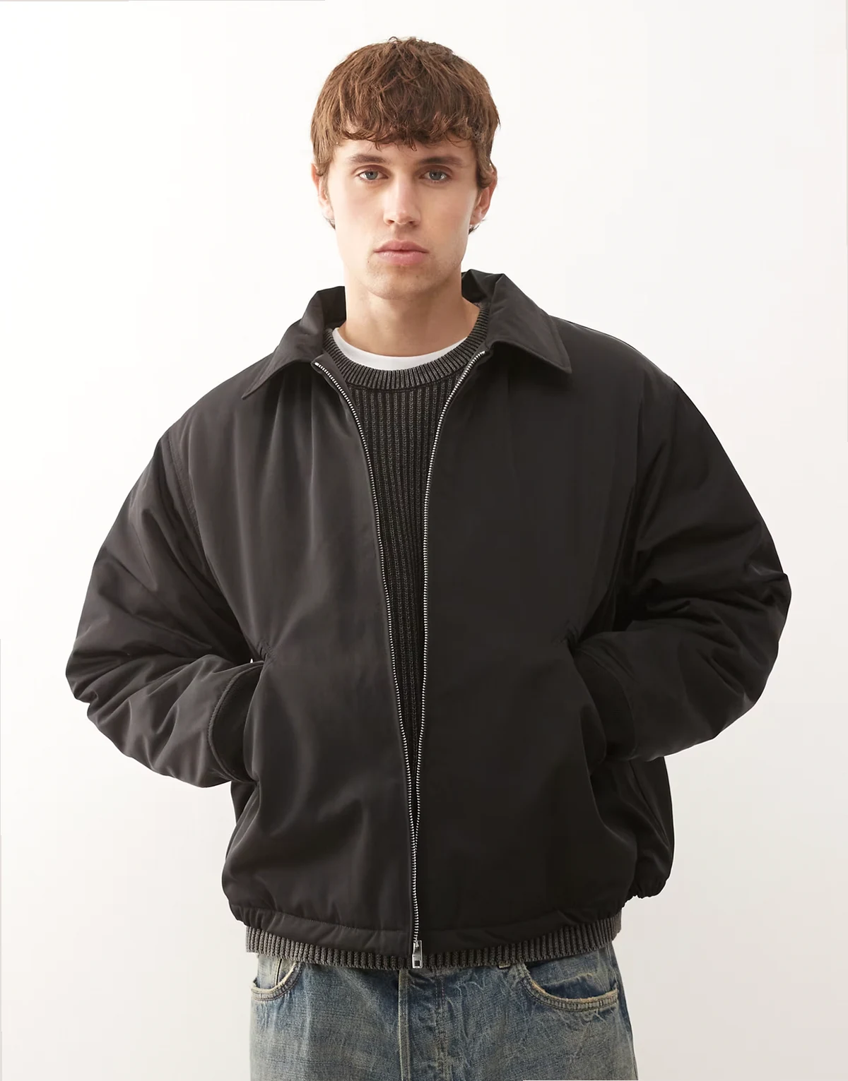 – Nylonjacke in Schwarz