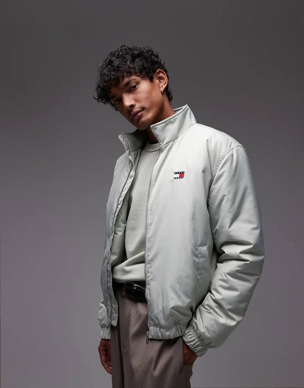 – Essential – Wattierte Jacke in Salbeigrün