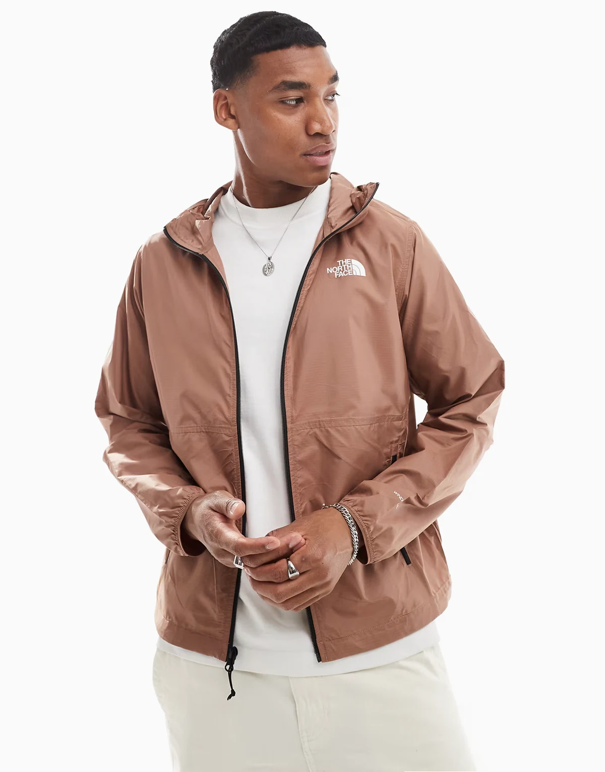 TNF Cyclone Wind Jacket in brown