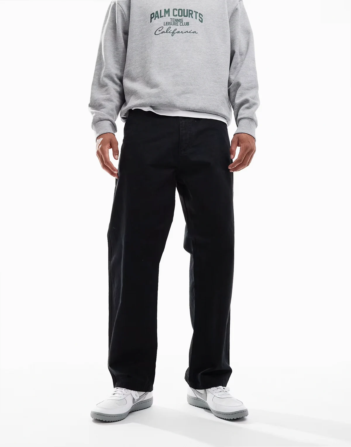 – Loose-Fit-Worker-Hose in Schwarz