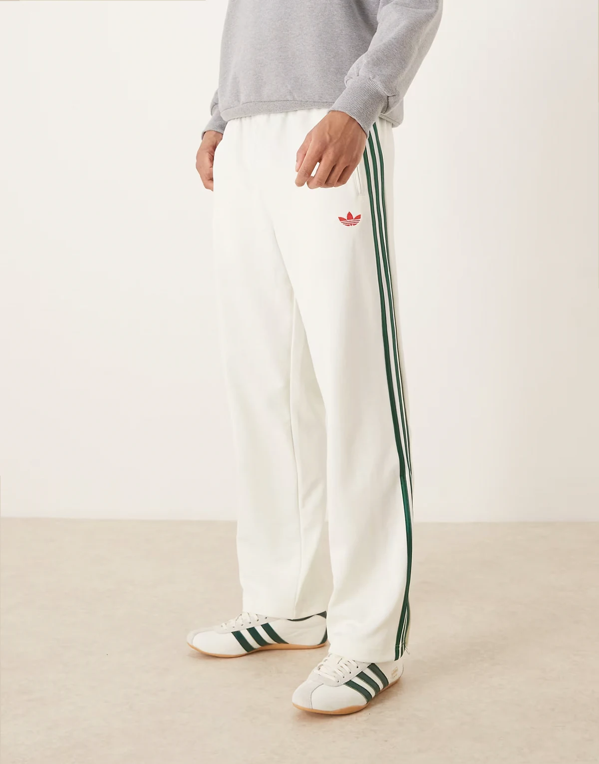oversized track pants in off-white