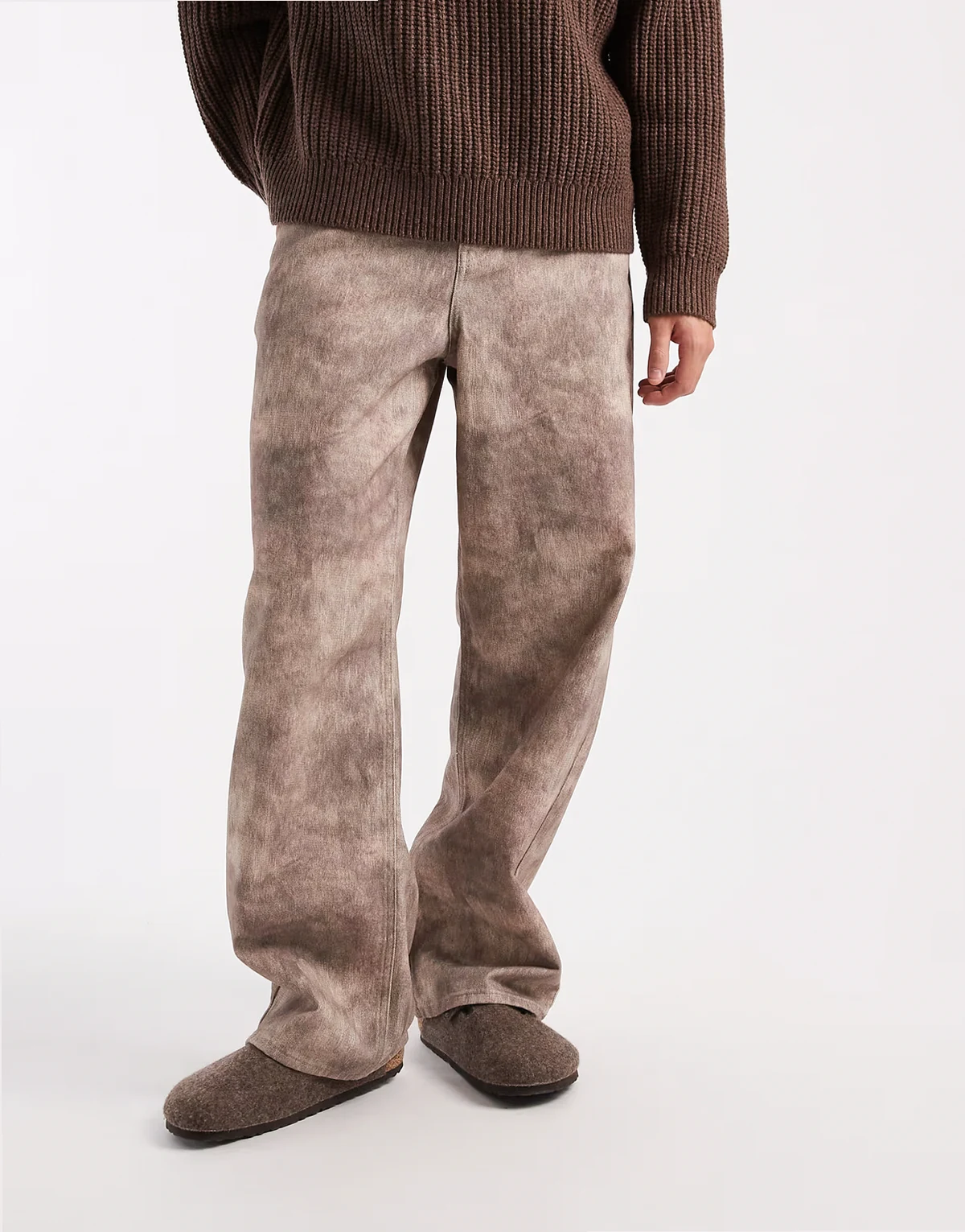 – Weite Hose mit verschwommenem Muster
