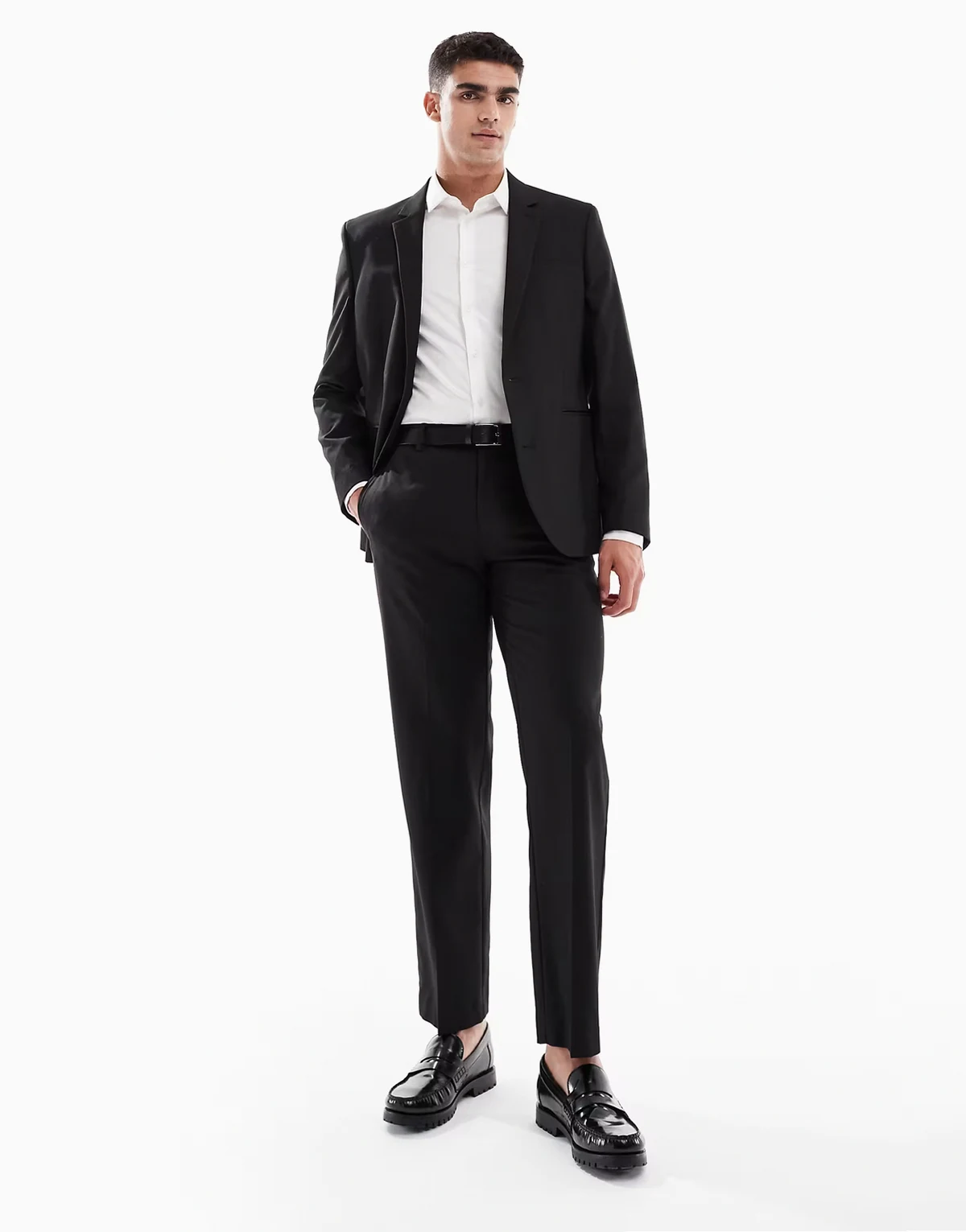 straight suit pants in black