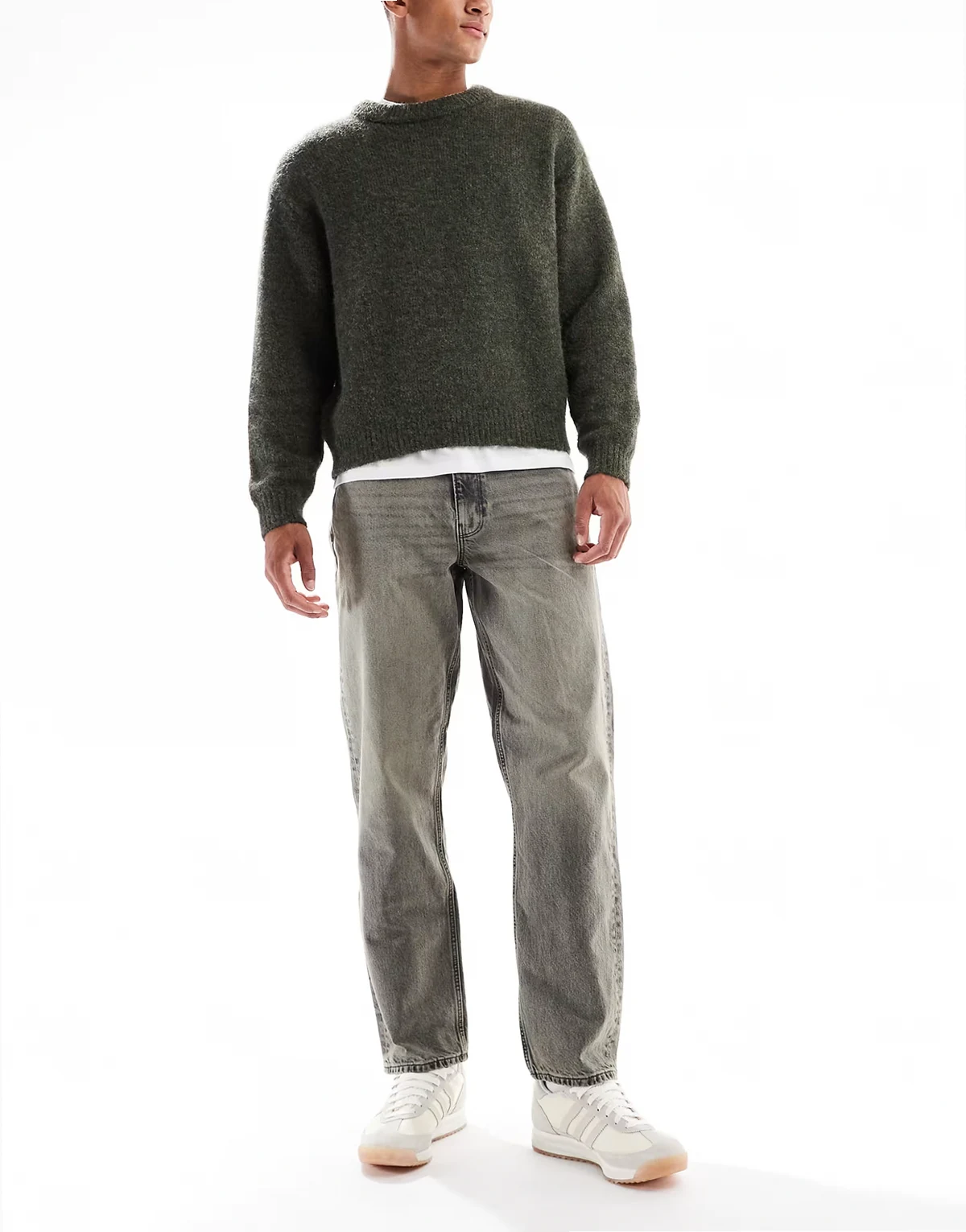 – Straight-Fit-Jeans in grauer Waschung
