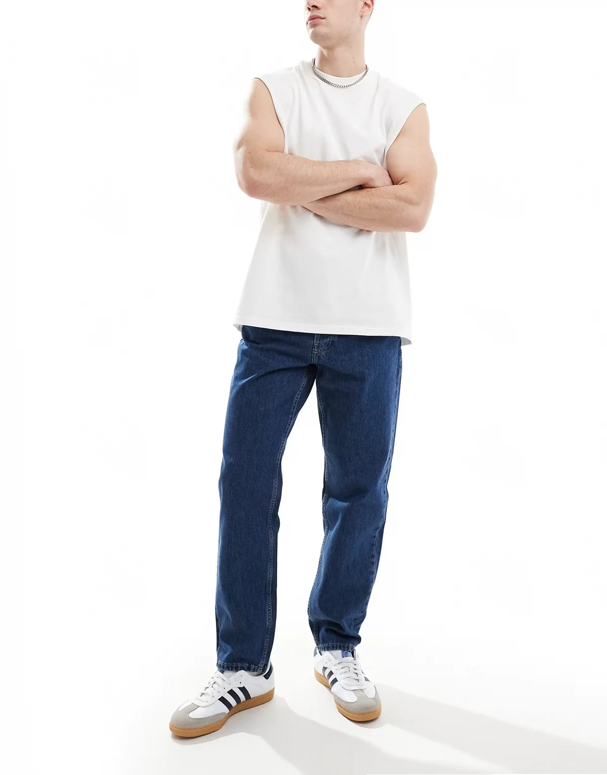 Tye loose tapered fit jeans in indigo