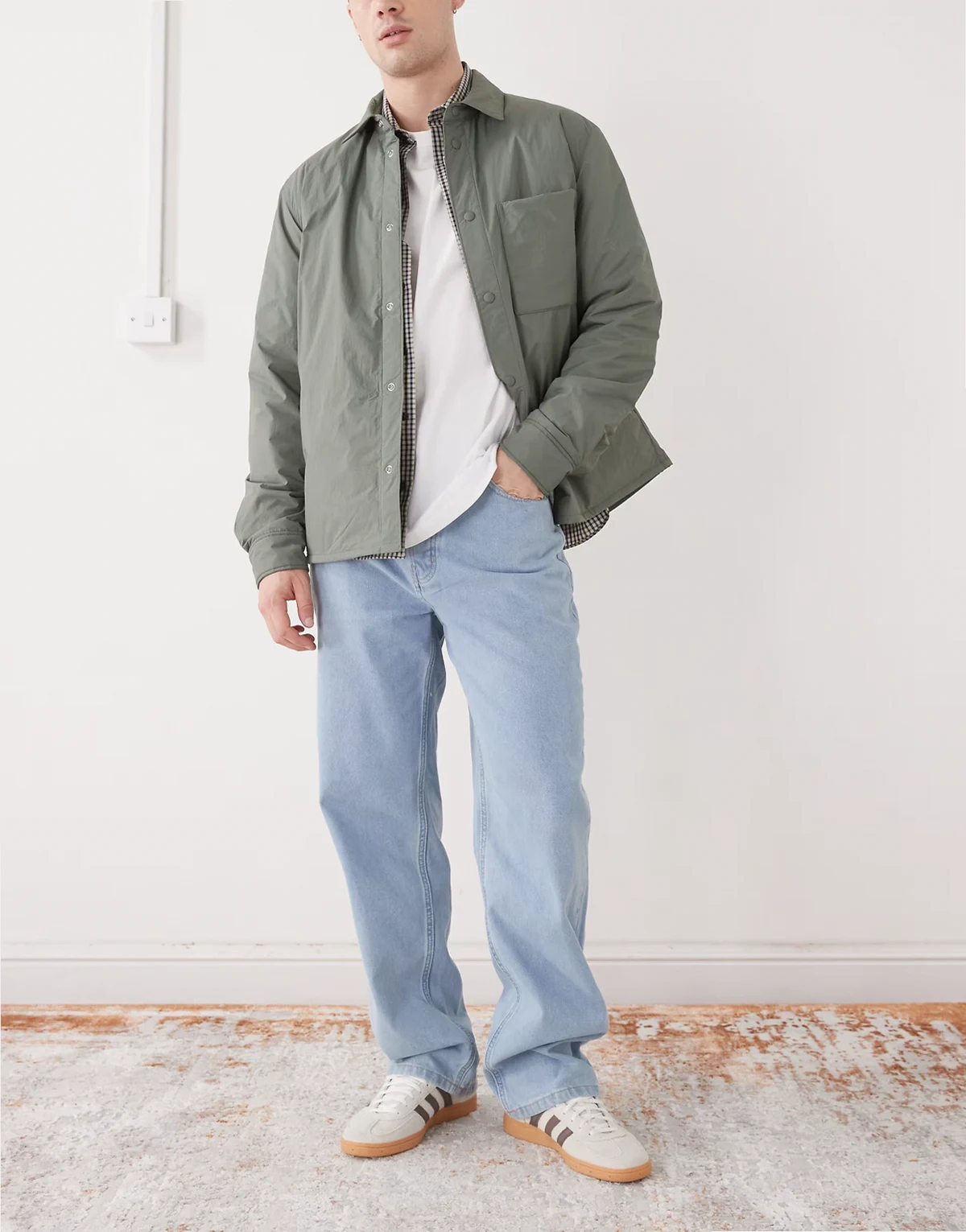 thomasville relaxed fit denim jeans in light blue