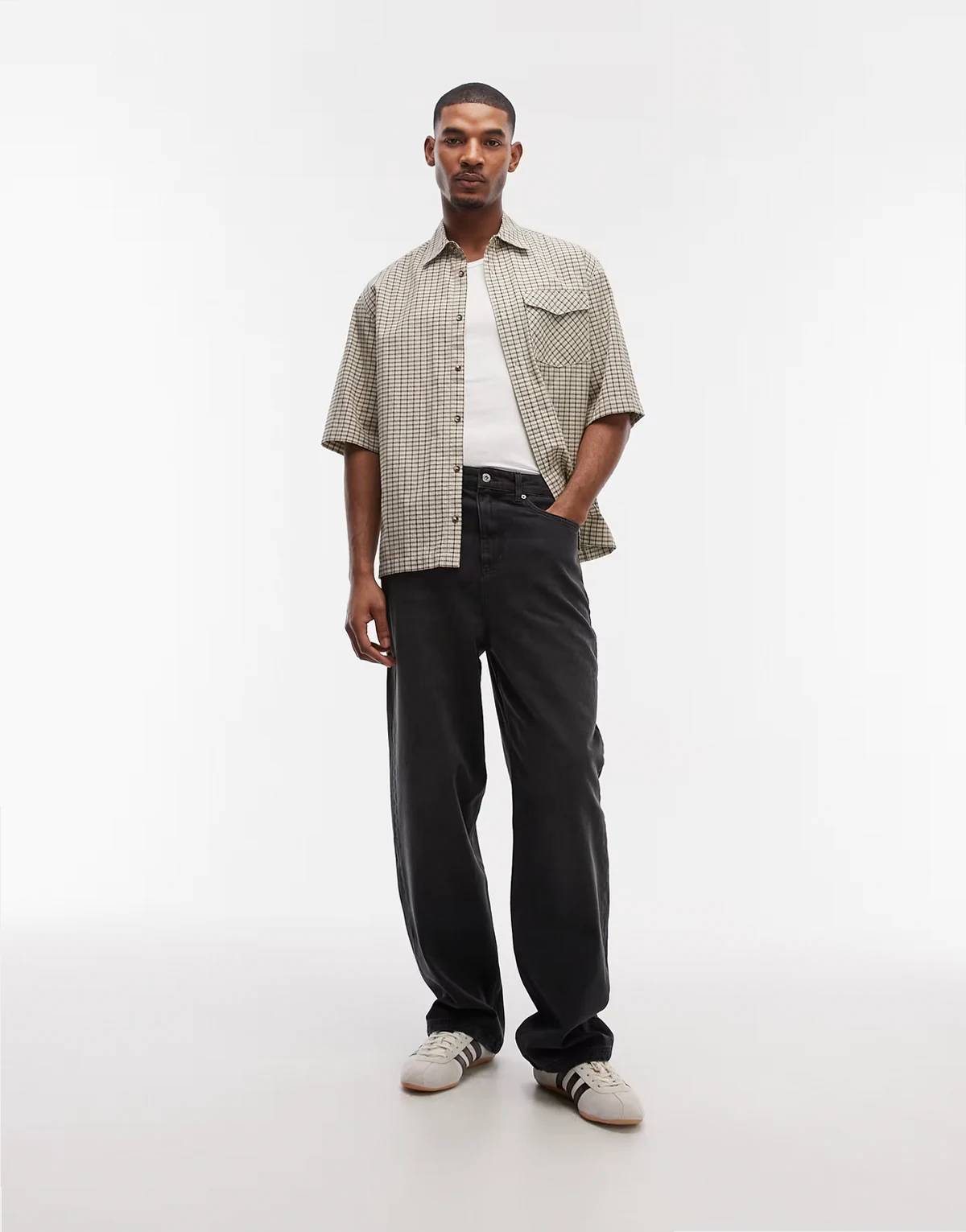 Tall antift jeans in washed black