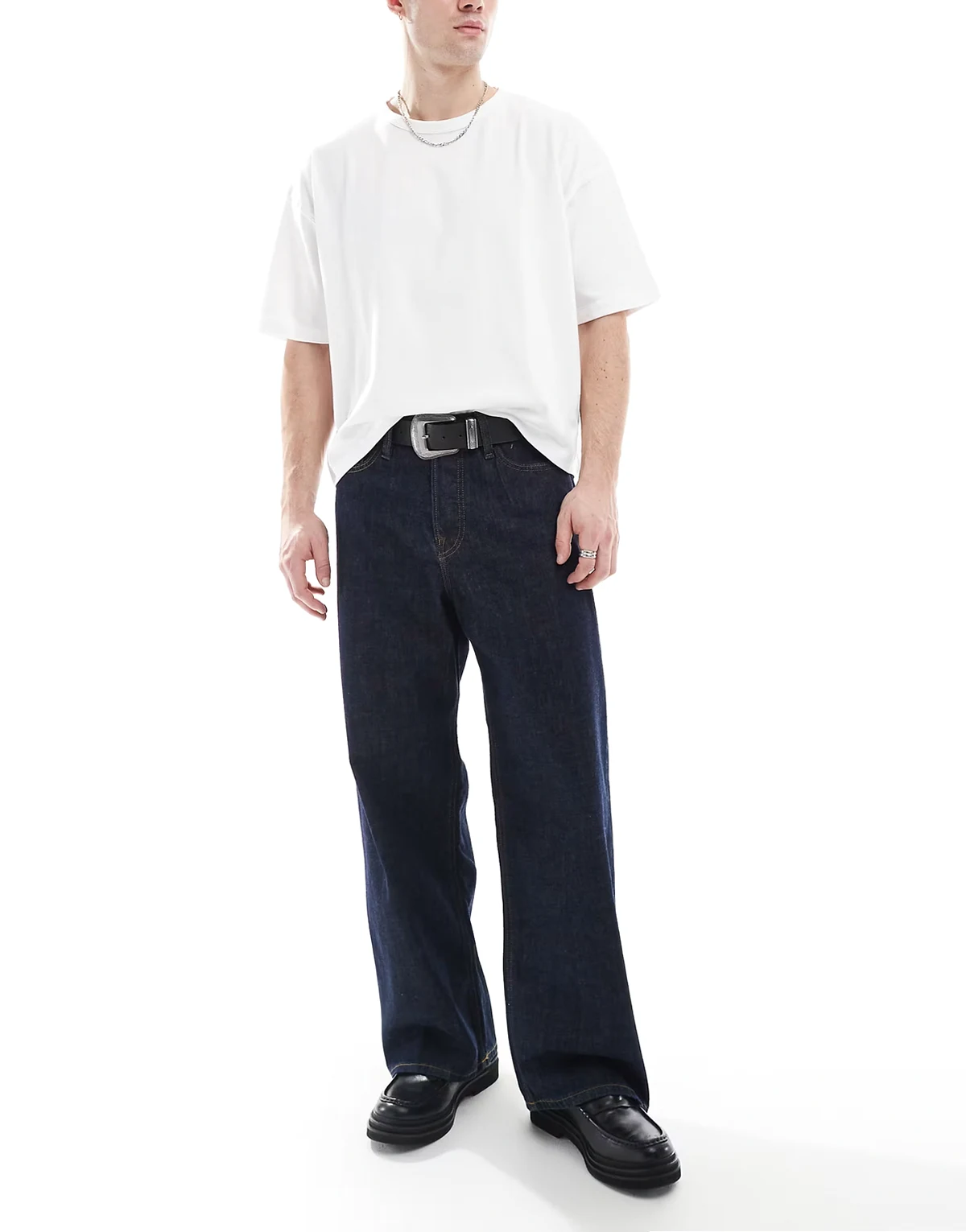Dave wide fit jeans in indigo blue