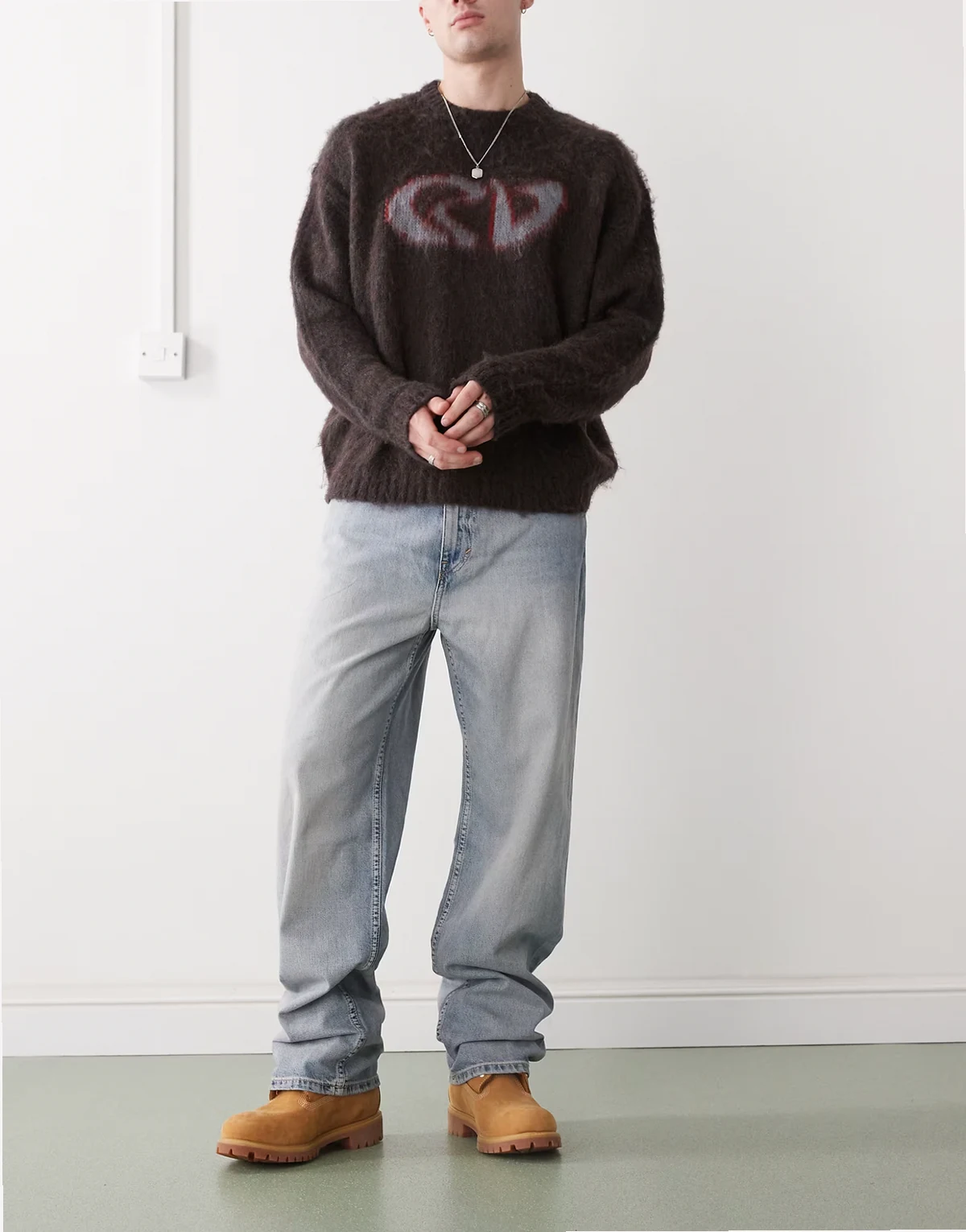 – Galaxy – Weite Jeans in hellblauer Waschung mit lockerem Schnitt
