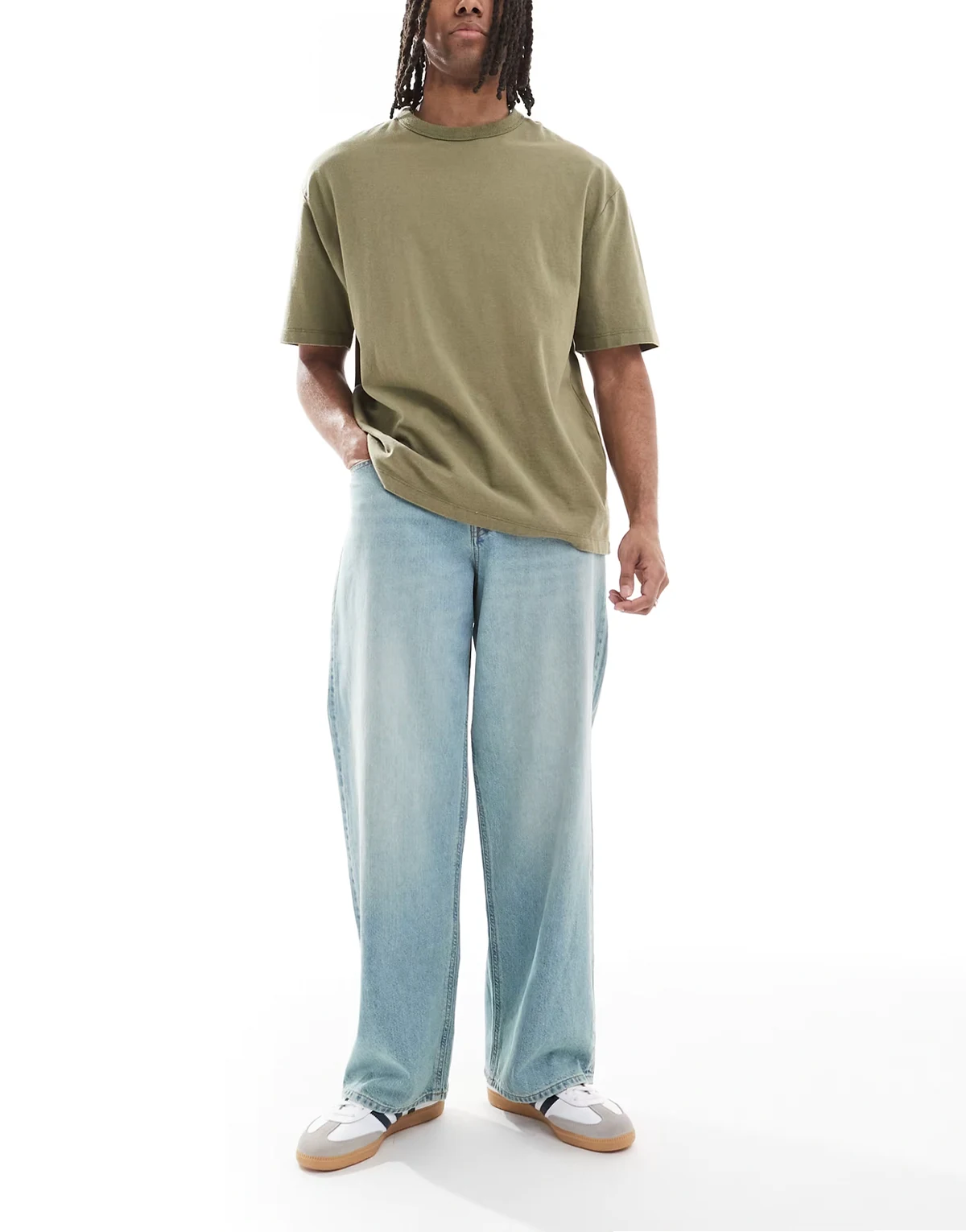 Dave wide fit jeans in light blue