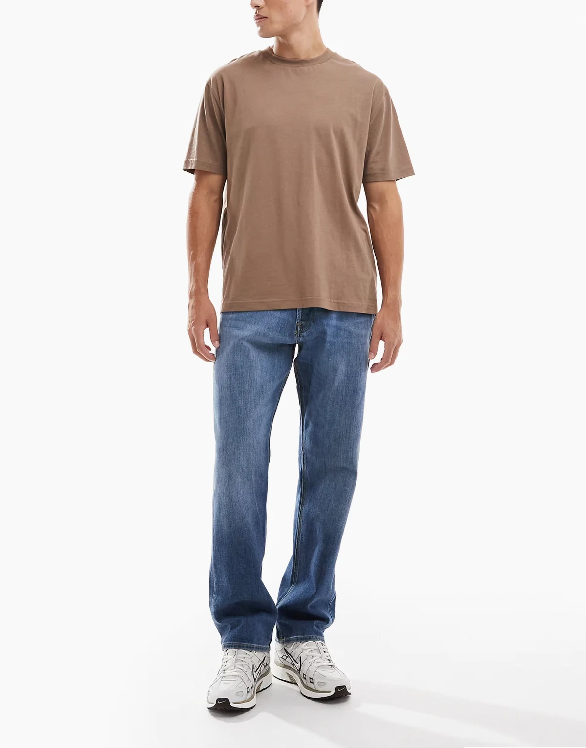 Chris straight jeans in mid blue