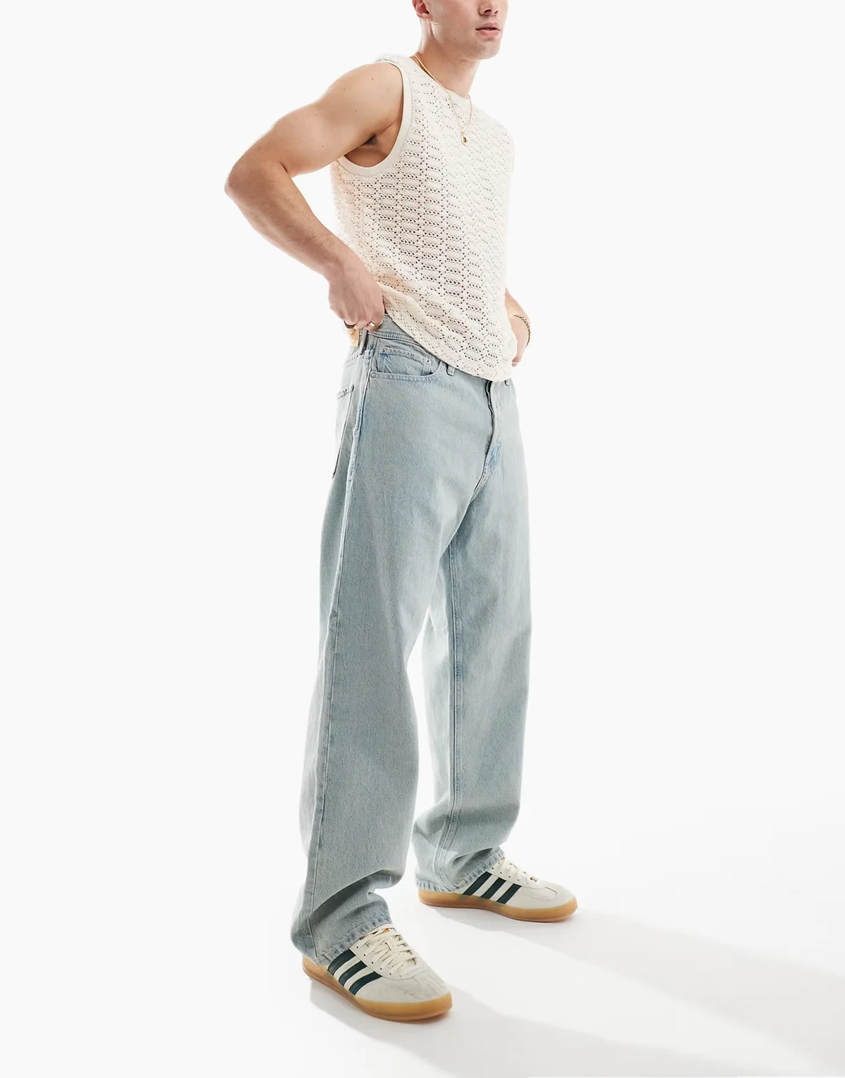 alex baggy jeans in light blue wash