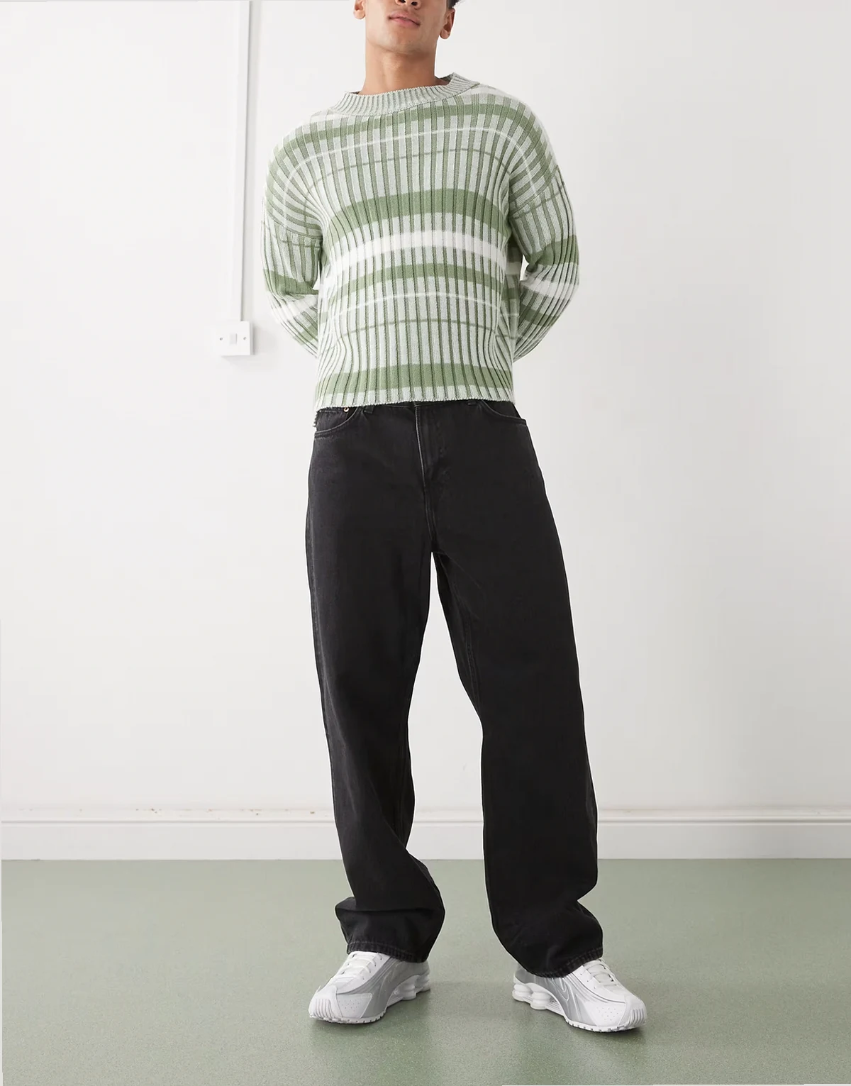 – Galaxy – Jeans in getuntem Schwarz mit geradem, lockerem Schnitt