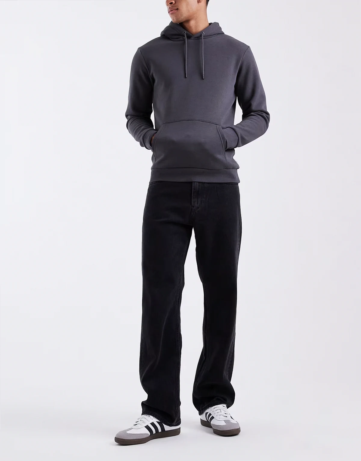 – Otis – Jeans in Schwarz mit normalem, geradem Schnitt