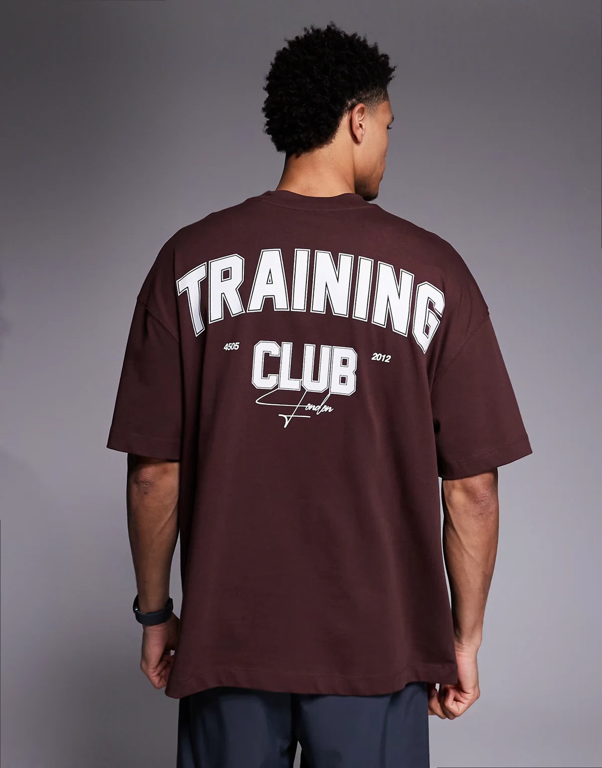 Training Club heavyweight cotton oversized T-shirt in brown