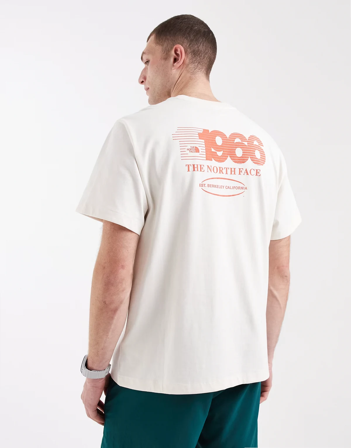 Track 1966 back graphic t-shirt in off white