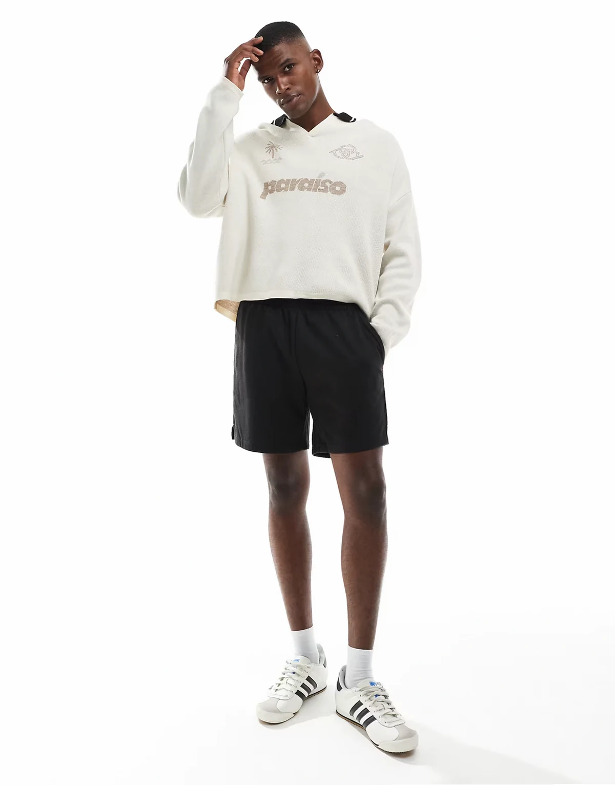 – Sweat-Shorts in Schwarz