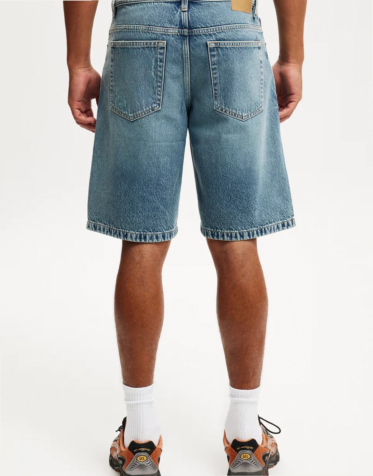 – Jeans-Jorts in kalifornischem Blau