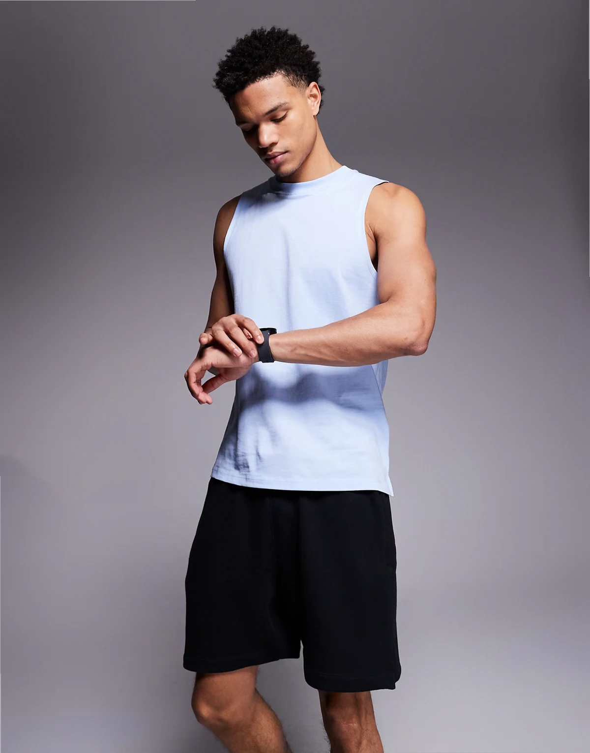 – Icon Rest Day – Schwere Baumwoll-Shorts in schwarzer Waschung, 420 g/m², 18 cm Schrittlänge