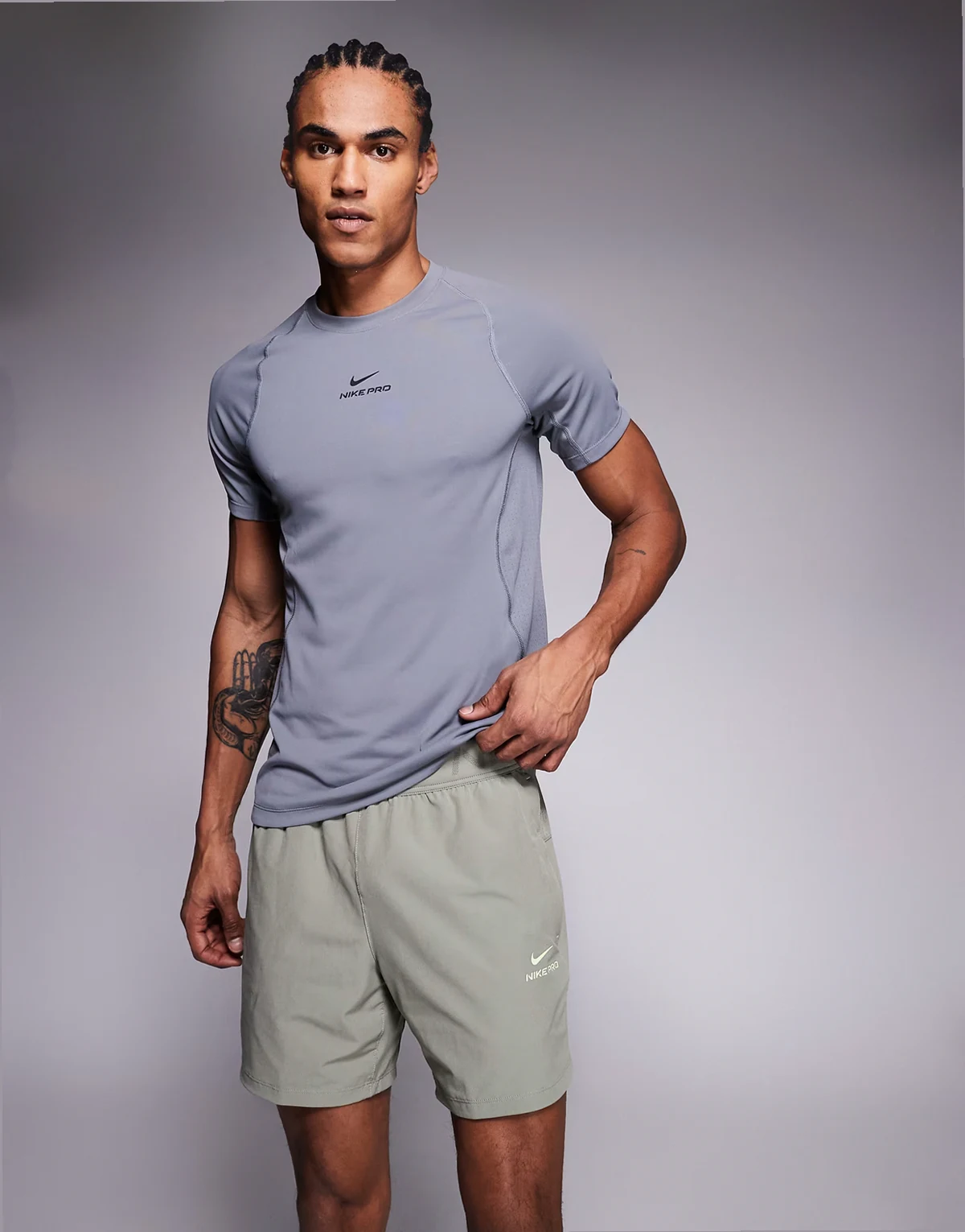 Nike Pro Training Dri-FIT 6-inch shorts in gray