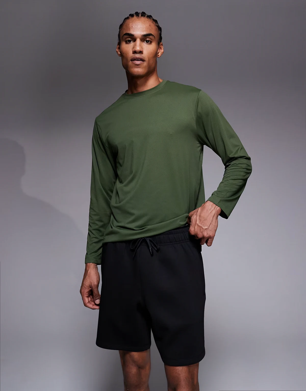 – Sweat-Shorts aus Material in Neoprenoptik in Schwarz mit Reißverschlusstaschen