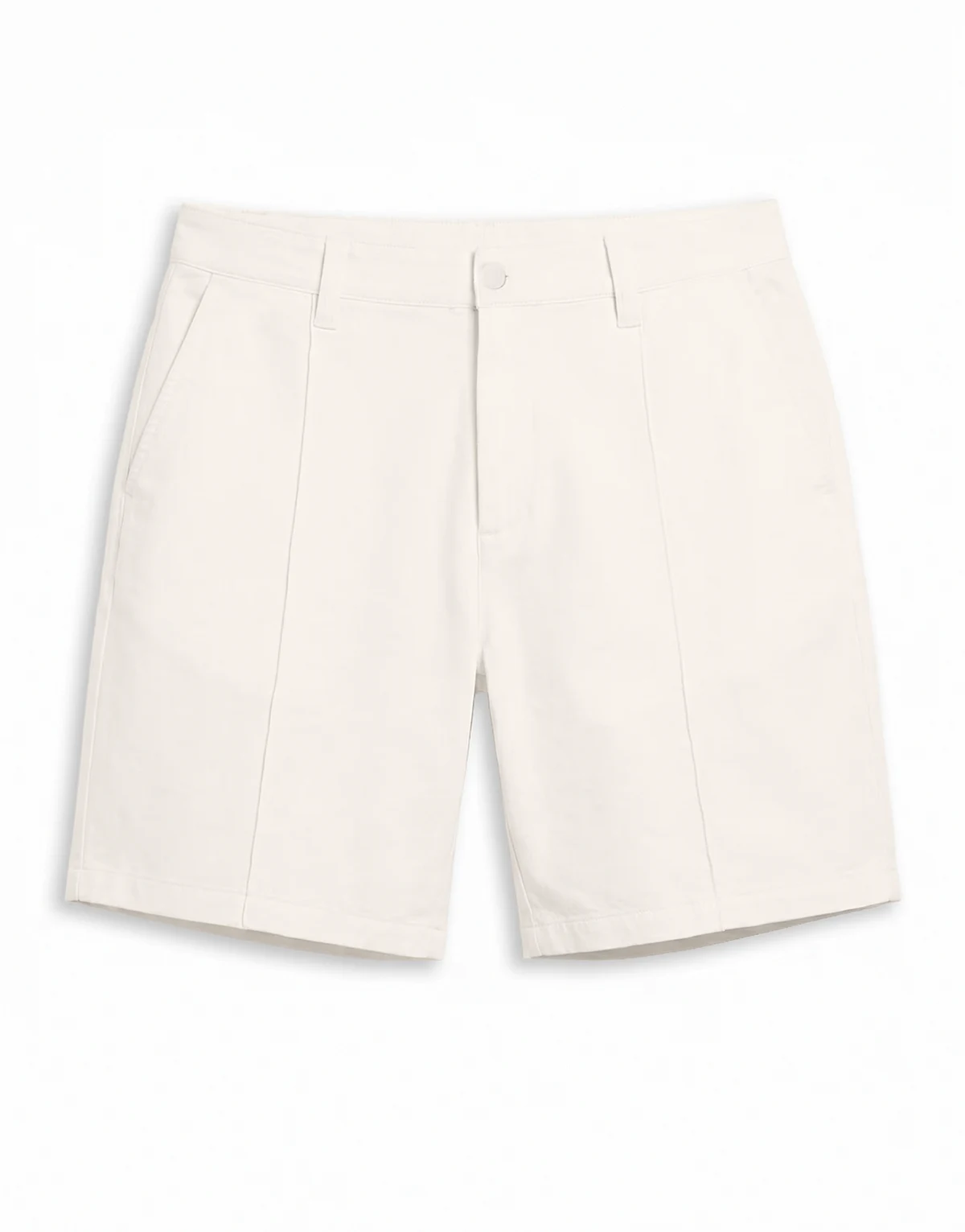 motionMAX™ four way stretch shorter length shorts in cream with pintucks - part of a set