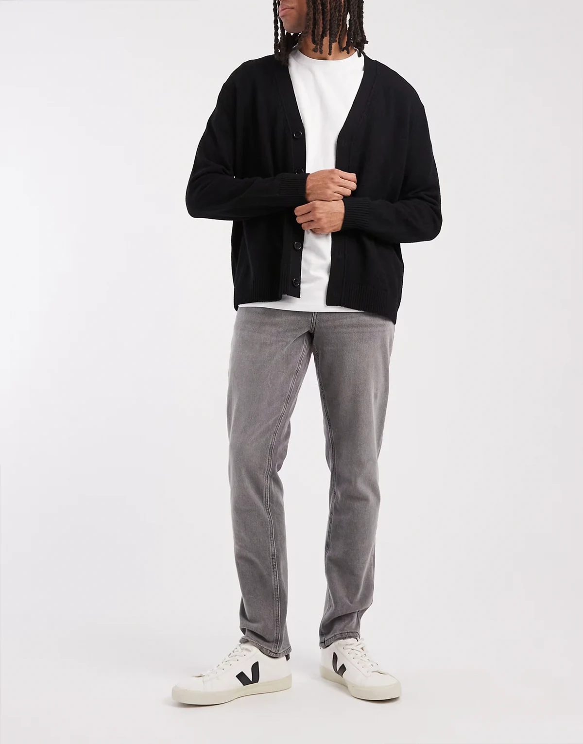 – Slim-Fit-Jeans in grauer Waschung