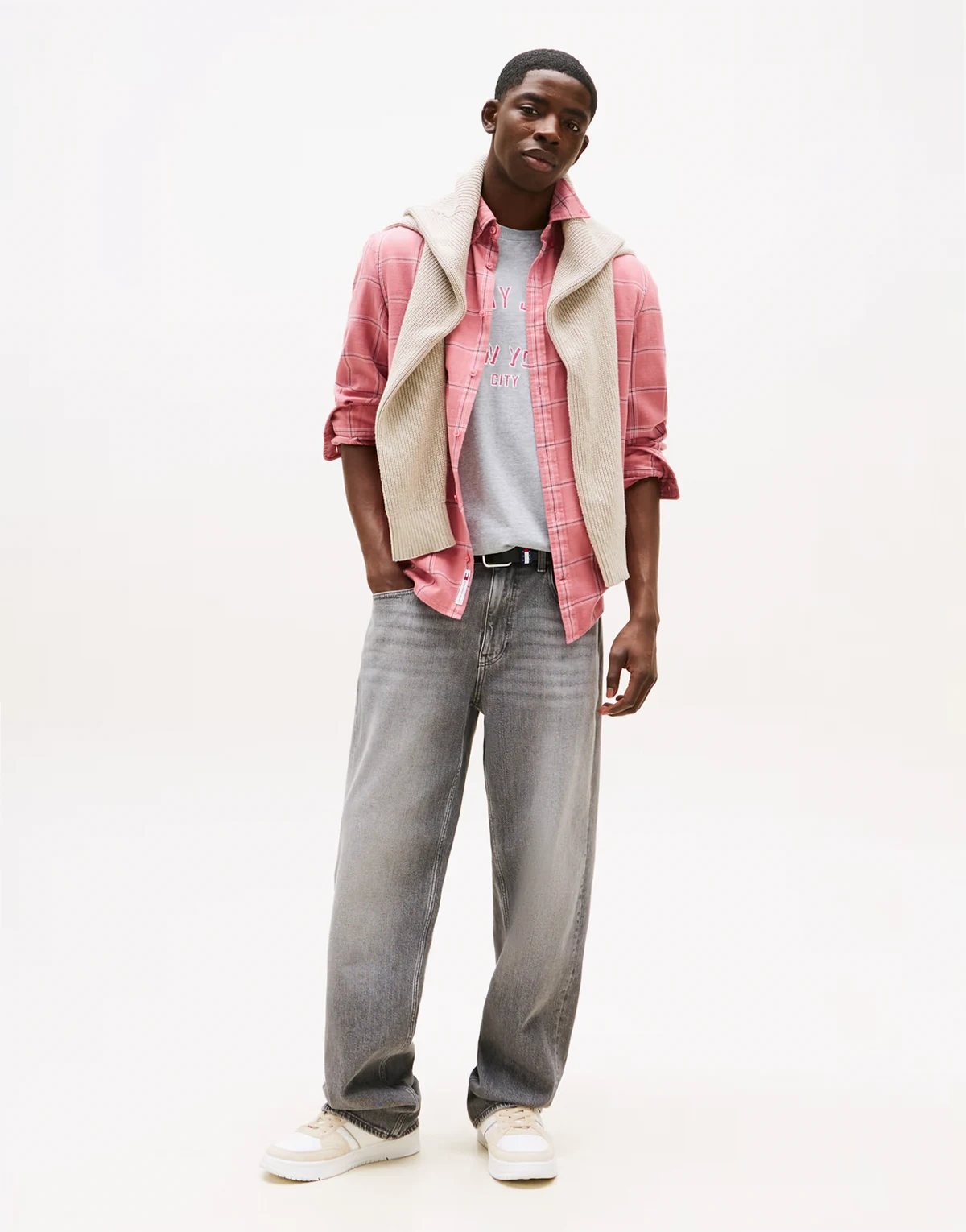 – Jamie – Relaxed Fit Straight Jeans in grauer Waschung