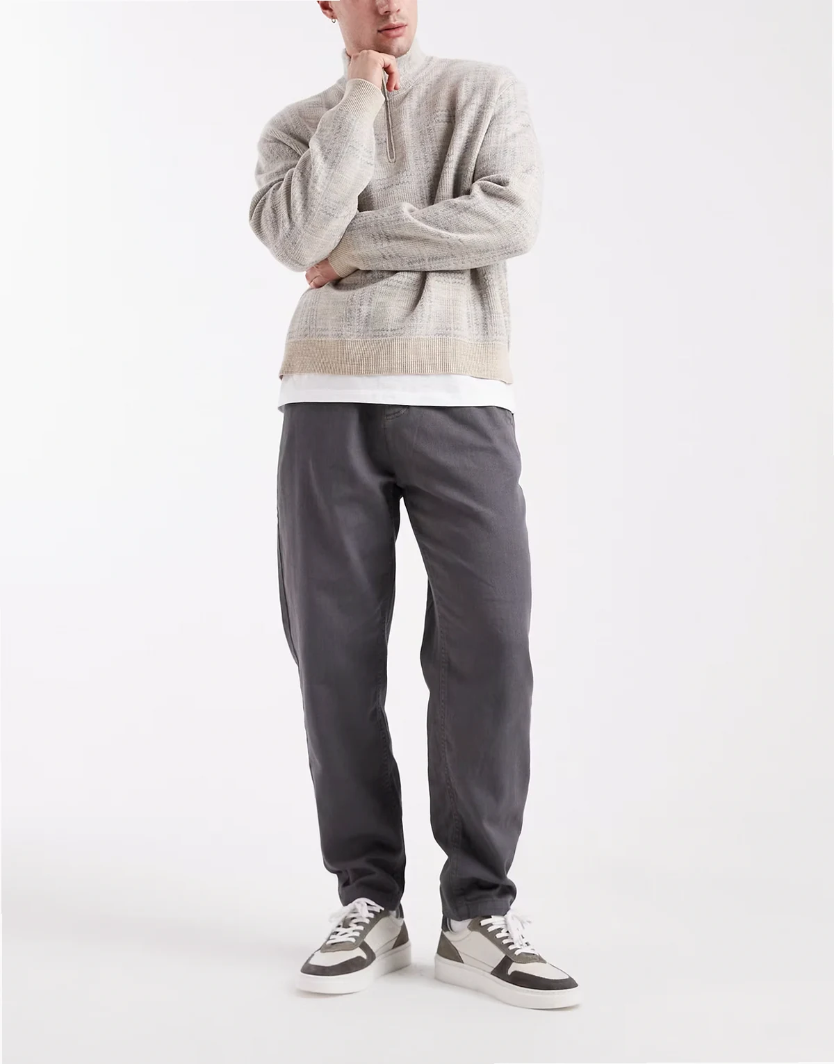 loose fit jeans in gray