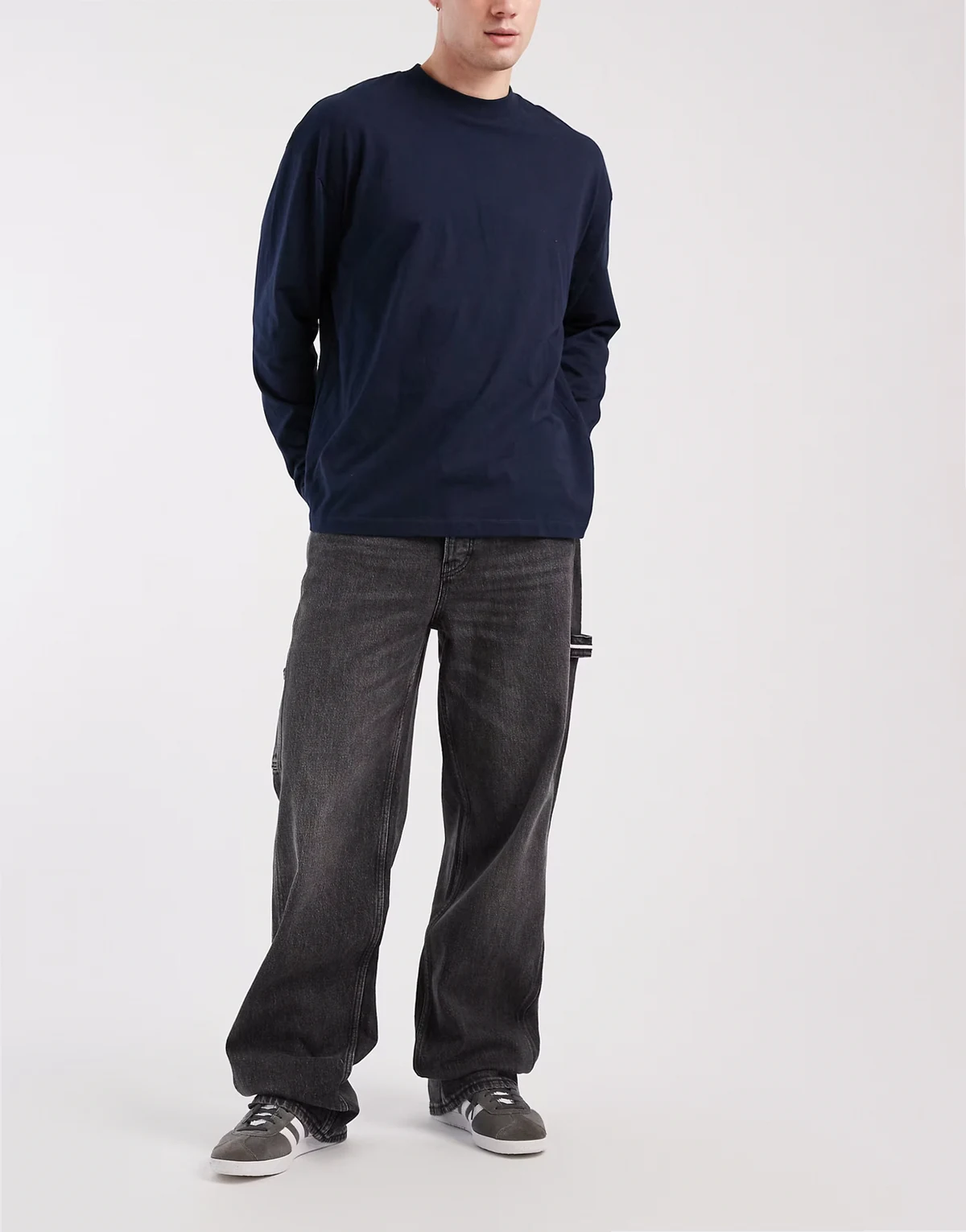 – Jamie – Gerade geschnittene Carpenter-Jeans in Schwarz