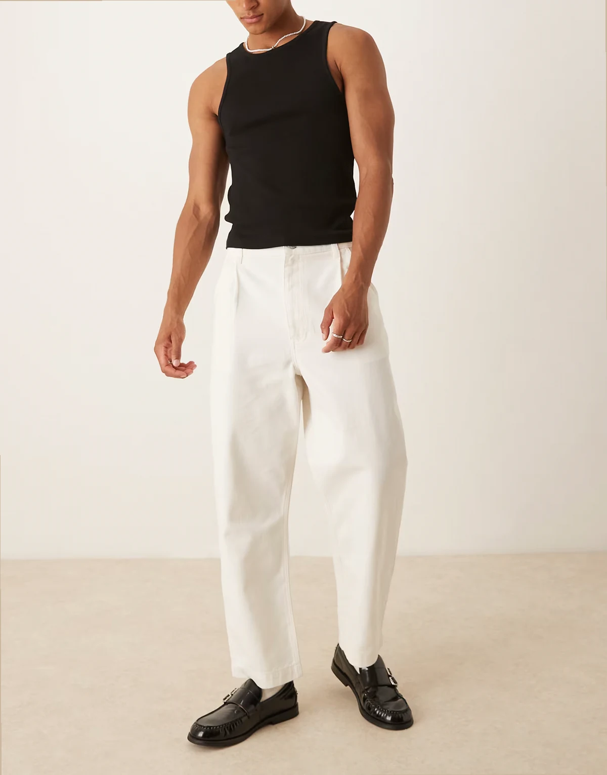 – Legere Karottenjeans in Ecru