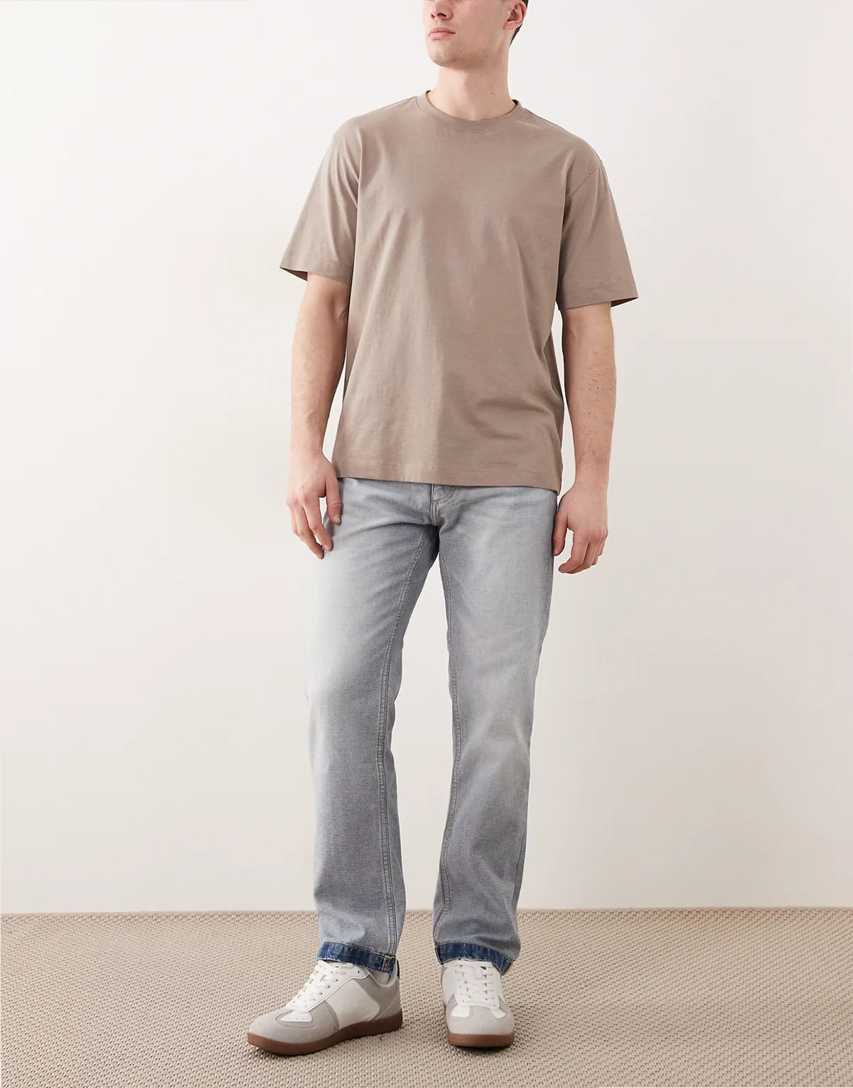 Jonah regular fit distressed denim jeans in light blue