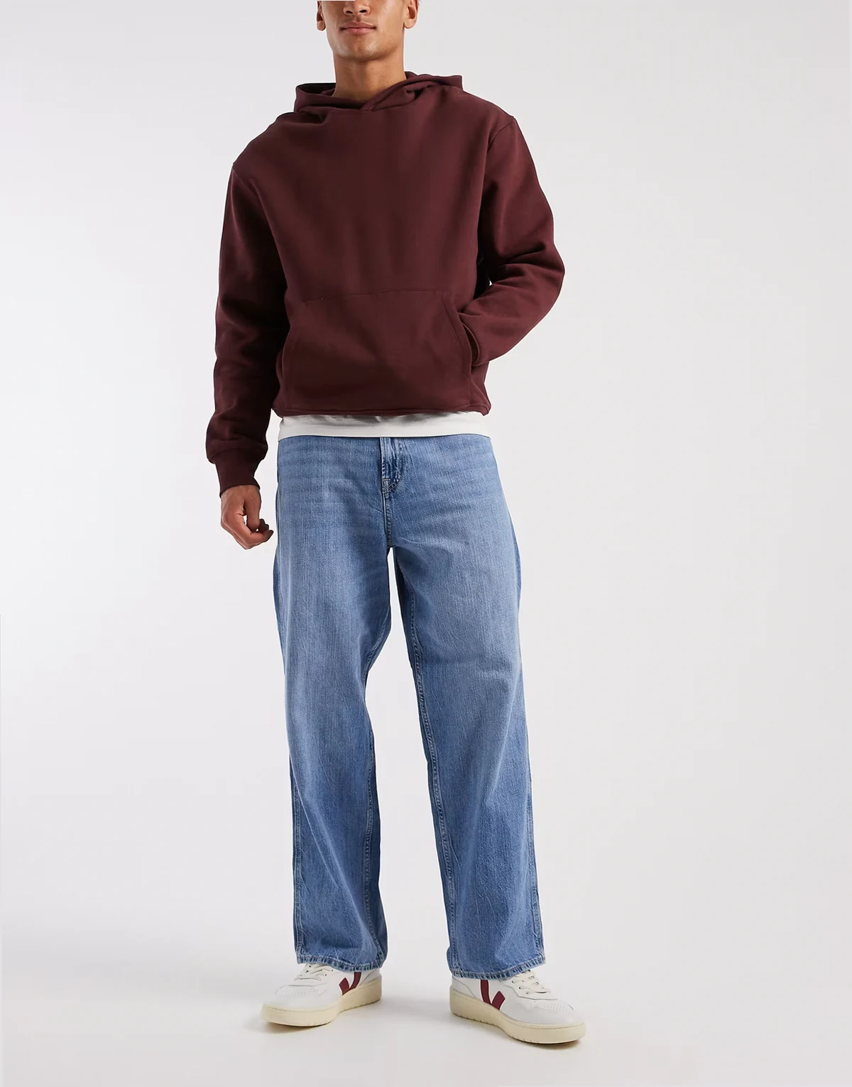 – Alex – Baggy-Jeans in Mittelblau mit Workwear-Detail