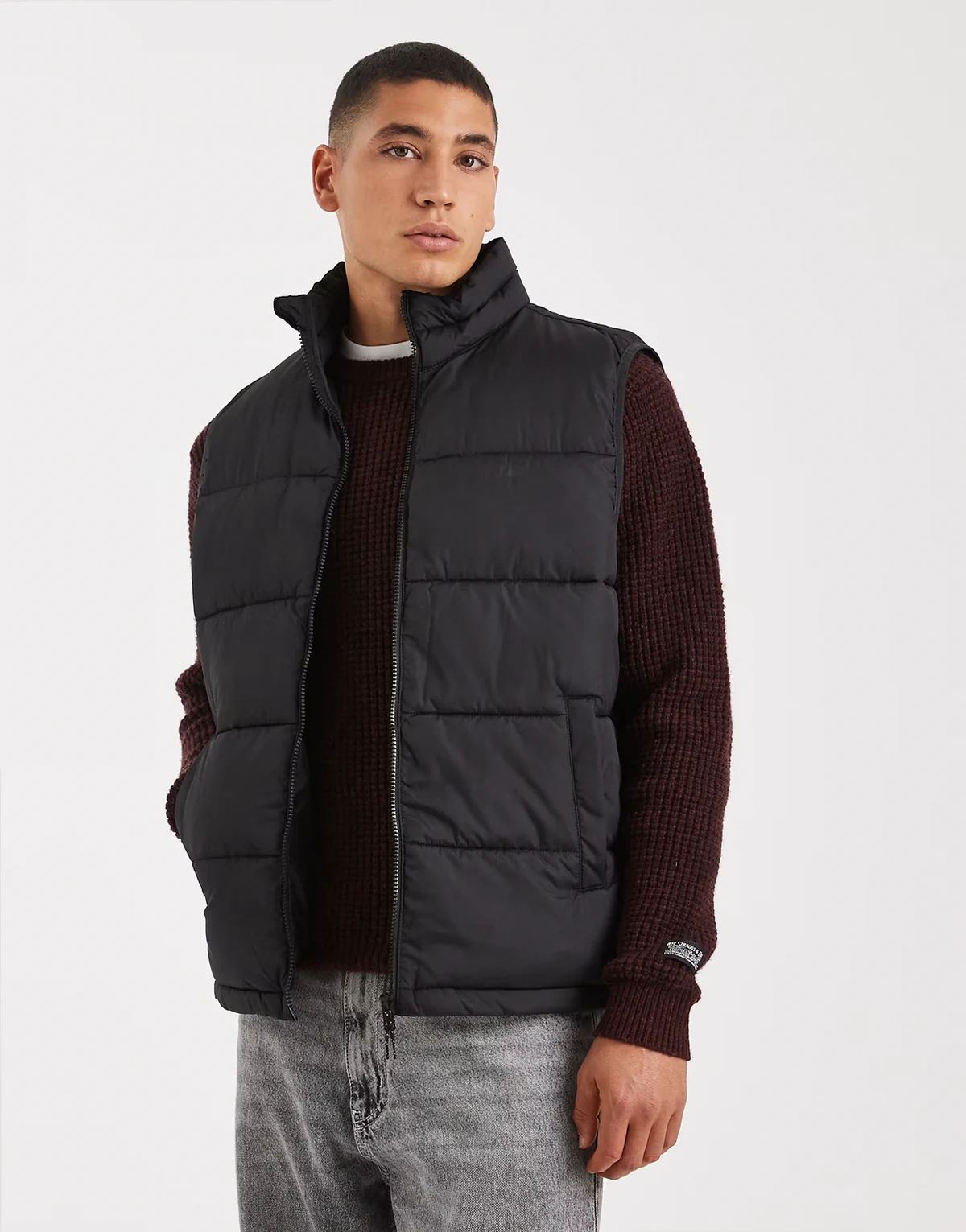 – Steppweste in Schwarz