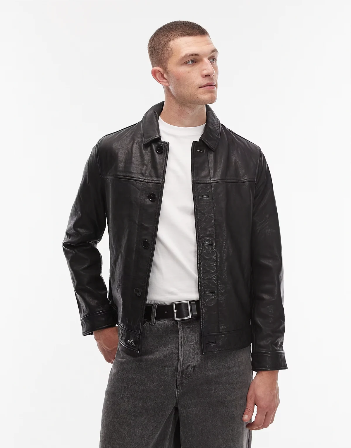 Nantes leather jacket in black
