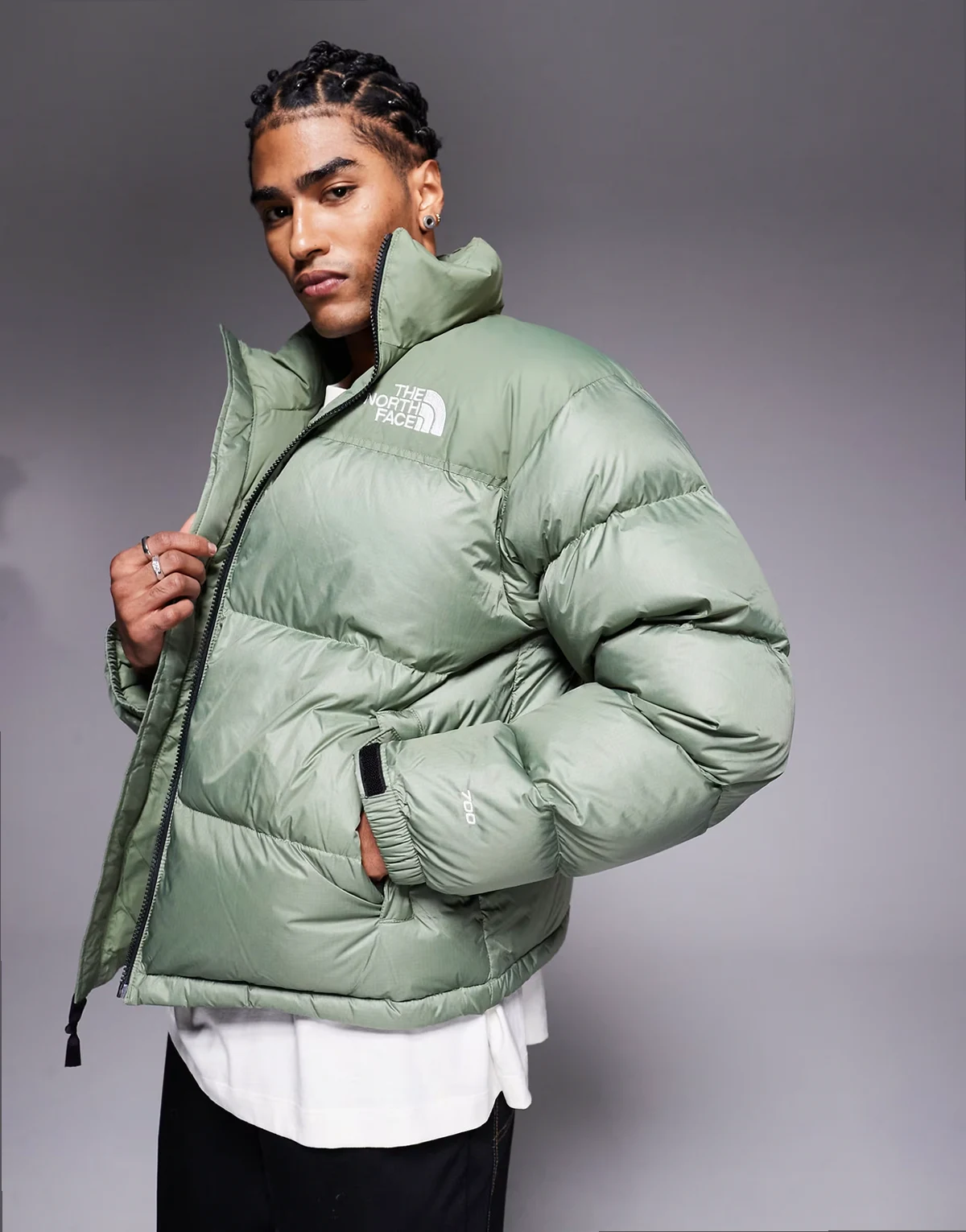 1996 Retro Nuptse Jacket in sage green