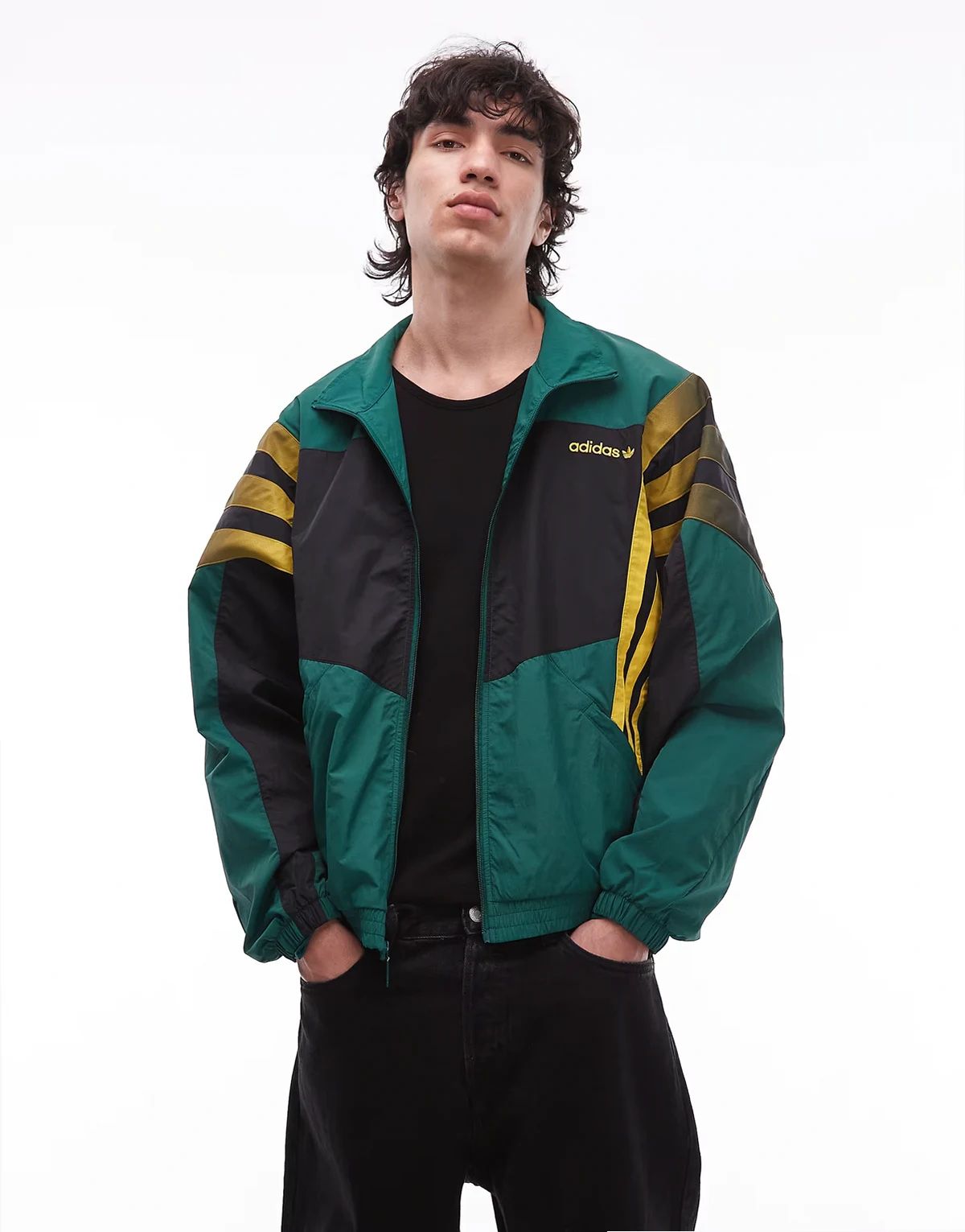 Santiago track top in dark green