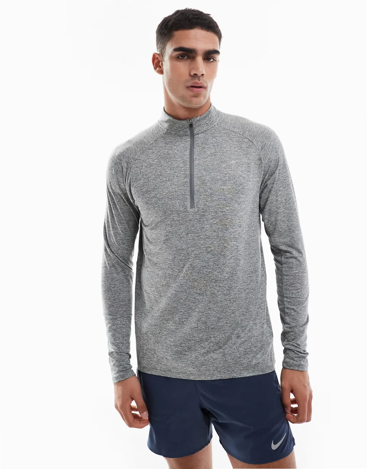 Stride 1/2 zip sweatshirt in gray
