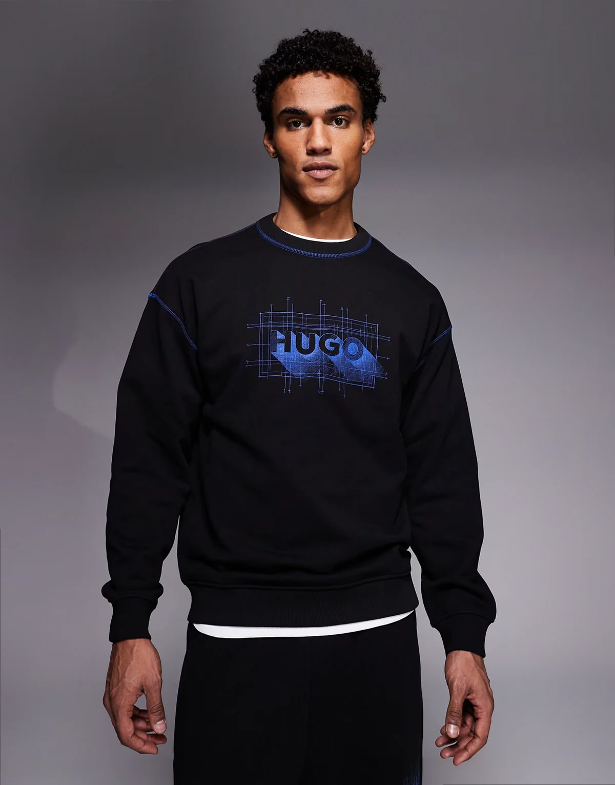 Nothalic graphic chest logo sweatshirt in black - part of a set