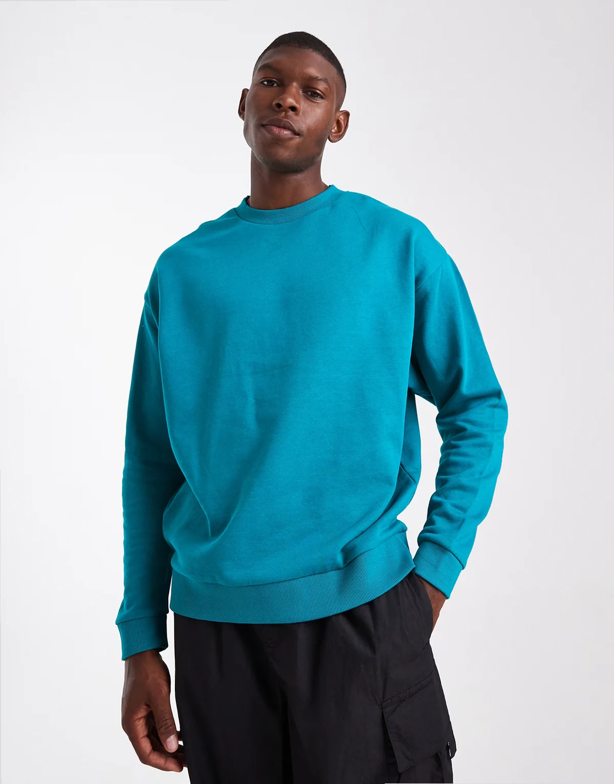 – Essential – Relaxed-Fit-Sweatshirt in Blau