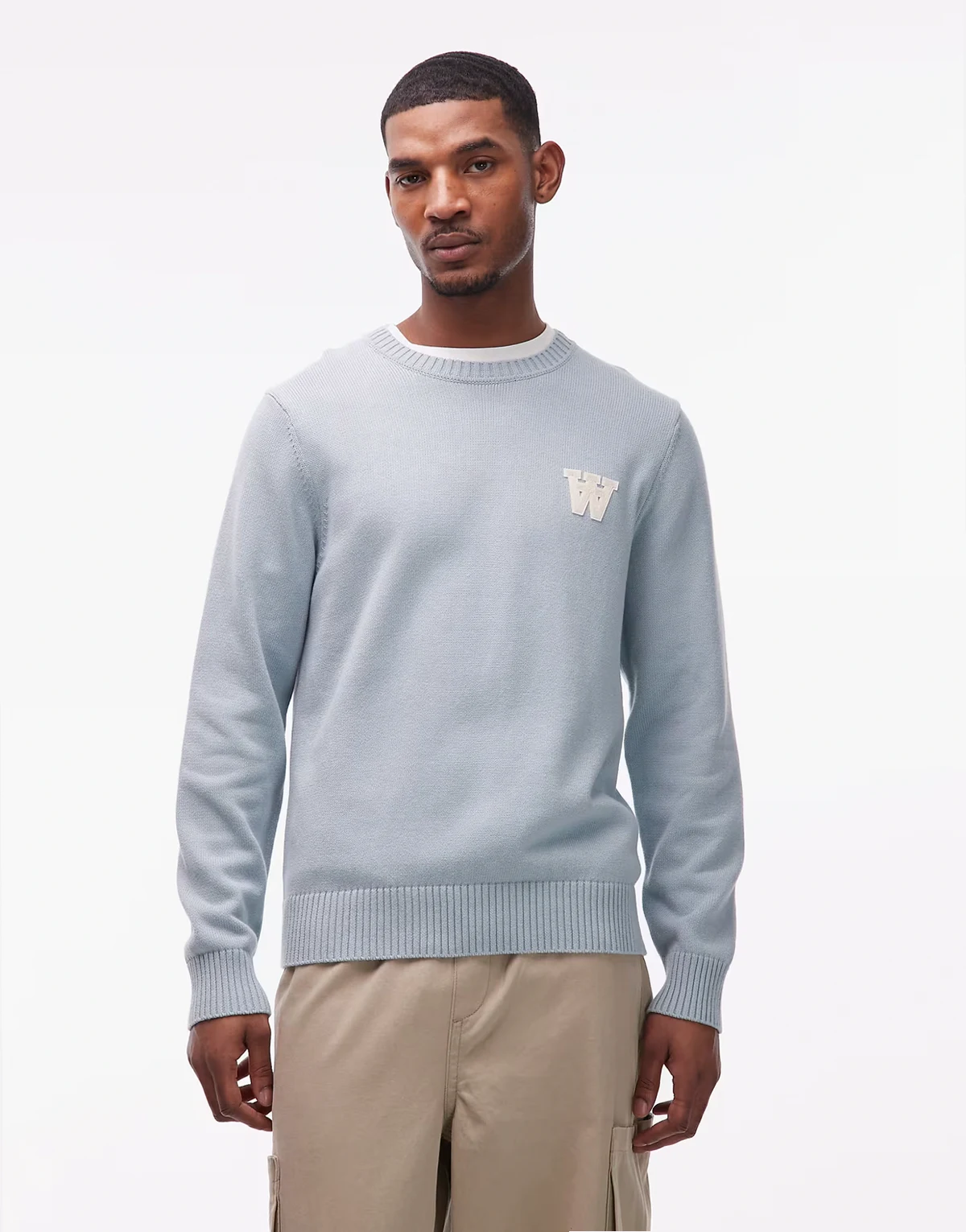 tay lambswool sweater in baby blue