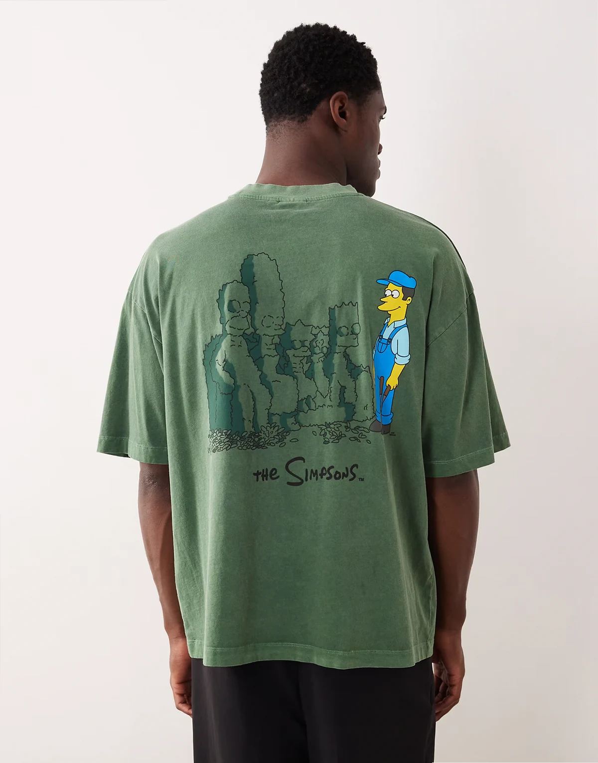 – Oversize-T-Shirt in Grün mit „SIMPSONS“-Print