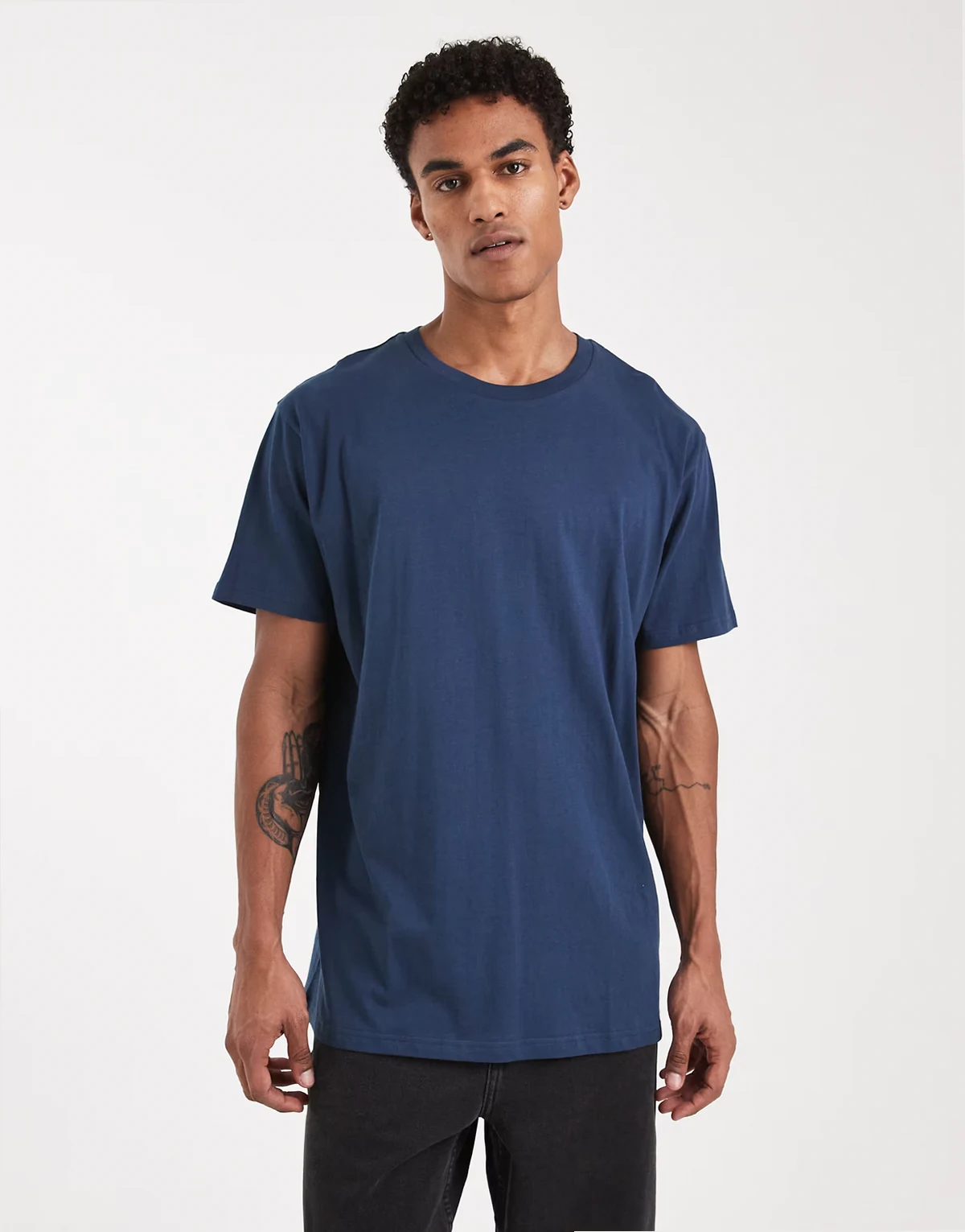 oversized crew neck T-shirt in navy