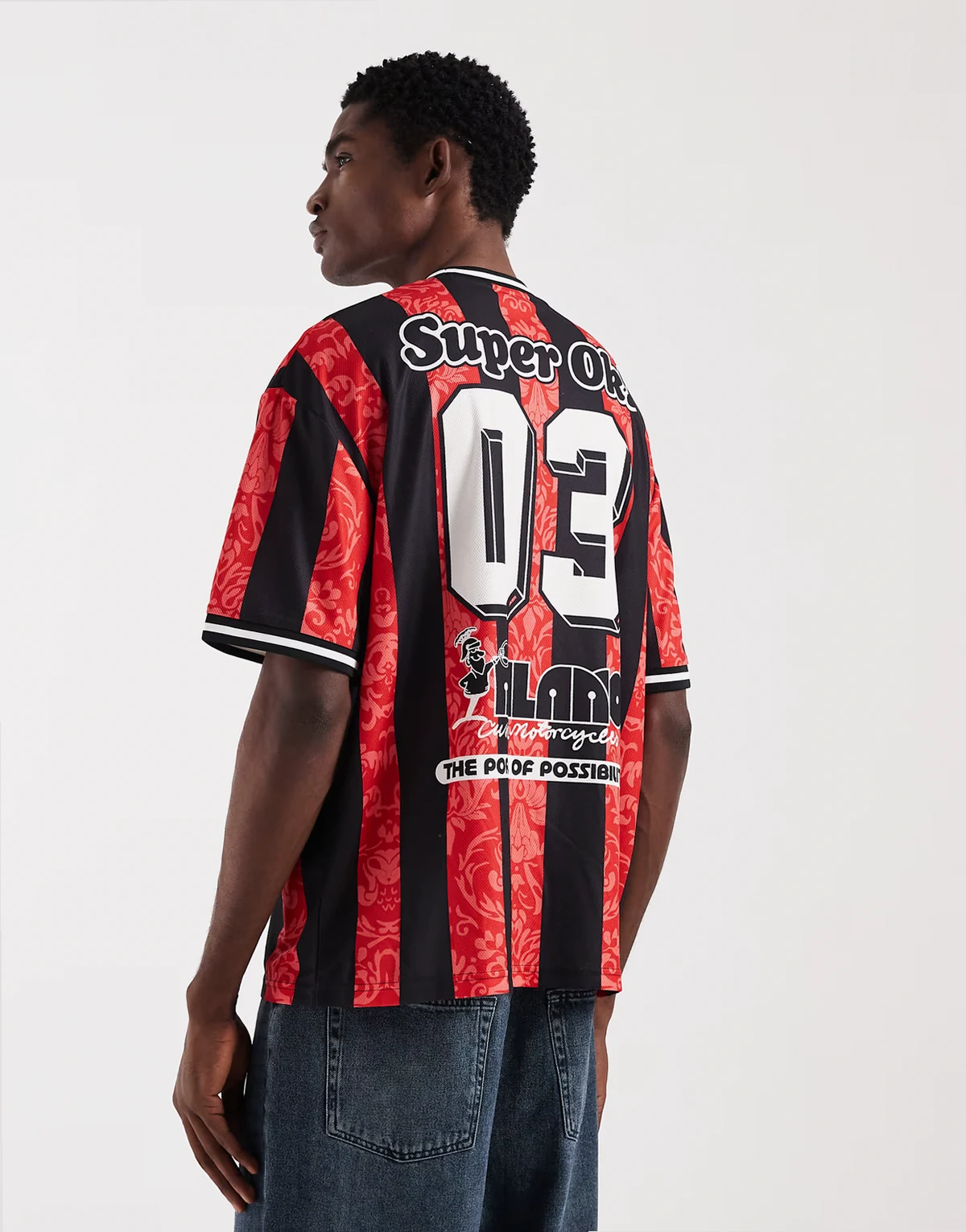 Nouveau Moto T-shirt in fiery red