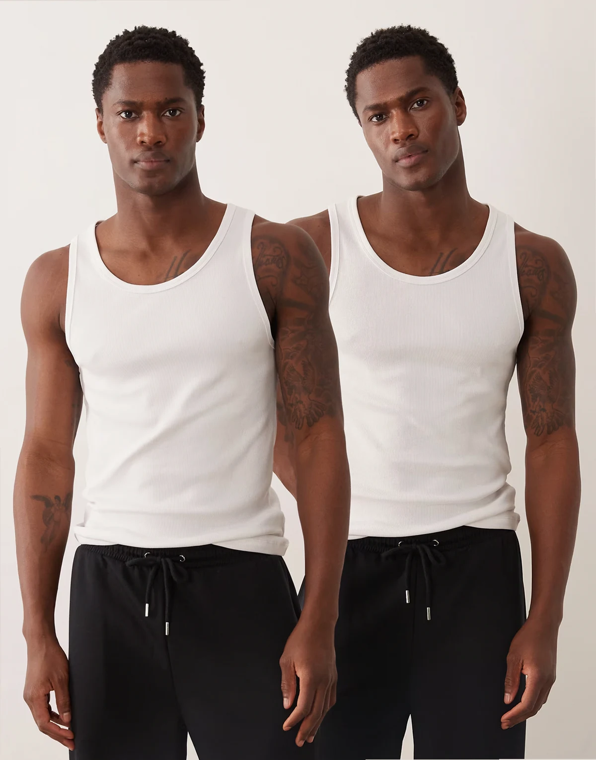 2 pack rich cotton tanks in white