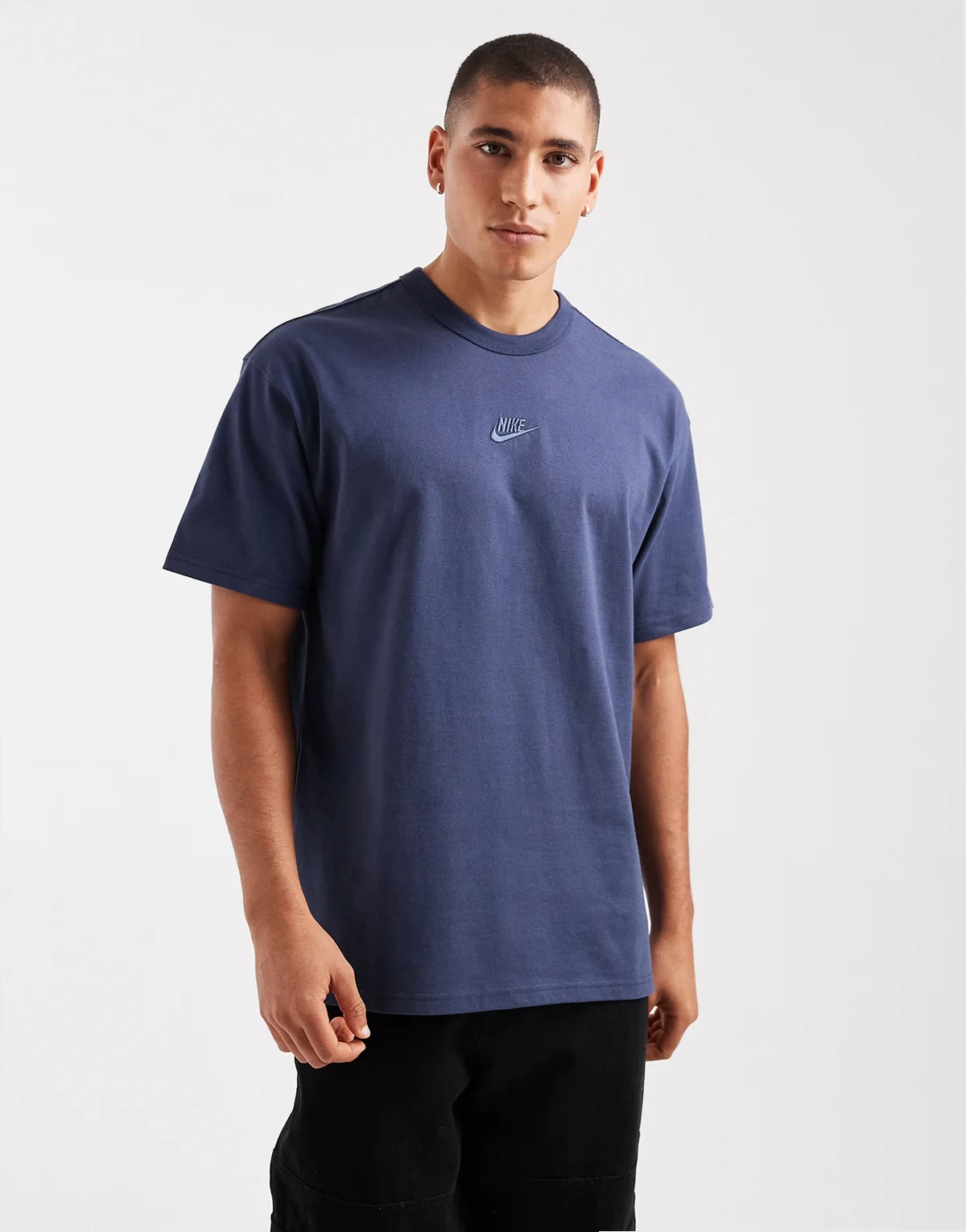 Premium Essentials oversized T-shirt in dark blue
