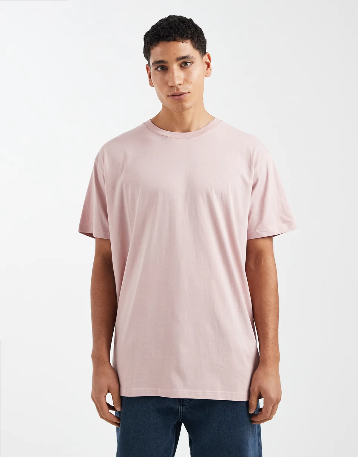 oversized crew neck T-shirt in dusty pink