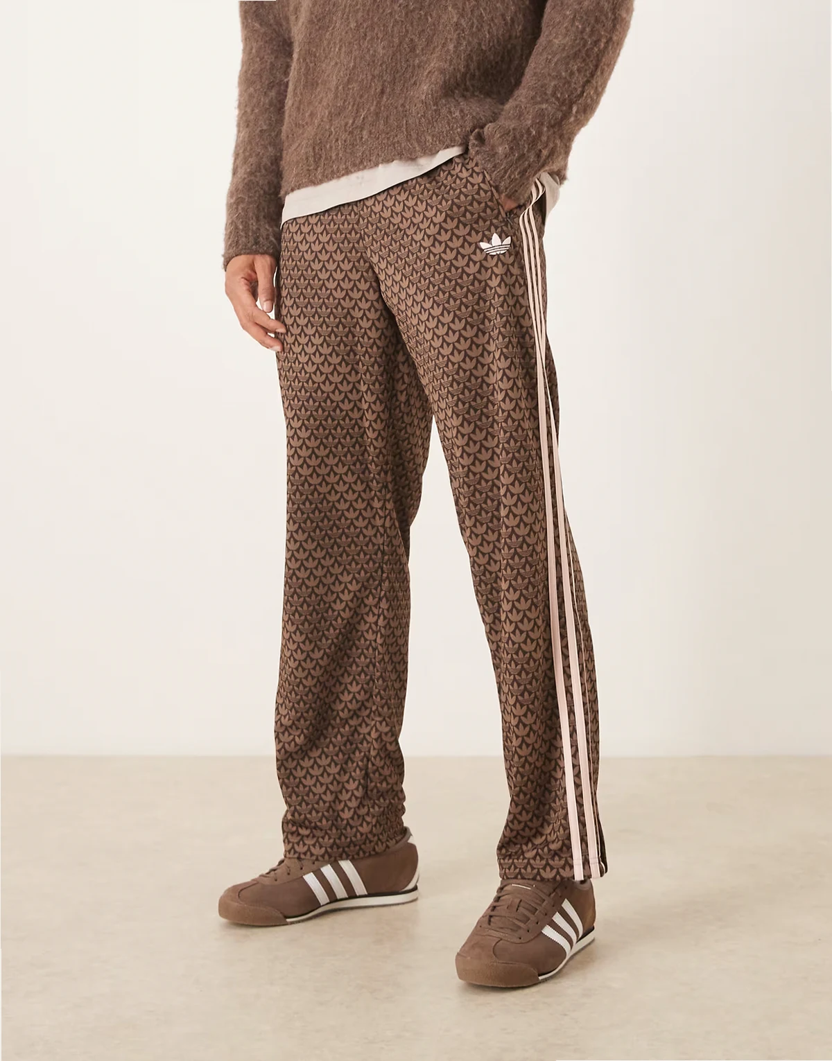 Firebird monogram track pants in brown